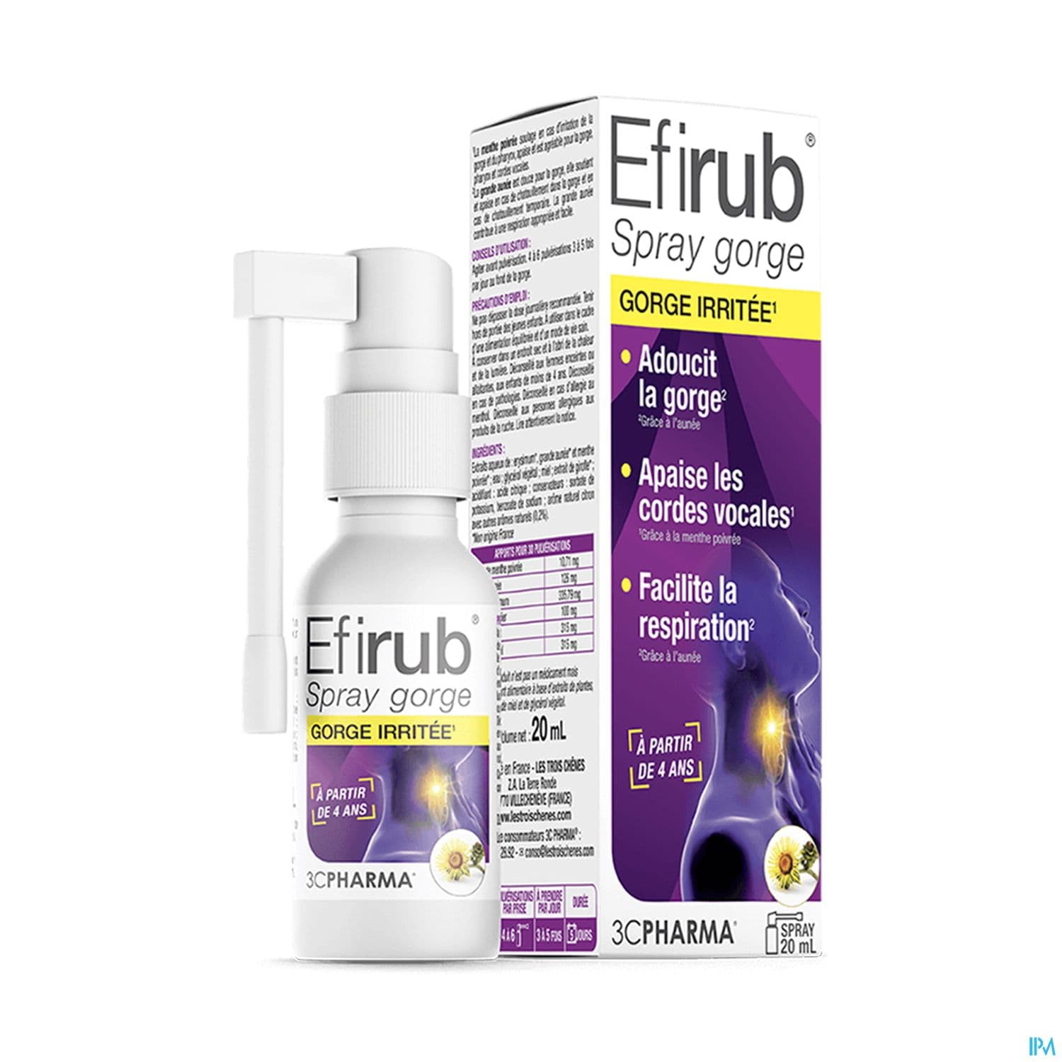 3c Pharma Efirub Spray Buccal 20ml — Pharmacie Campo - Formio