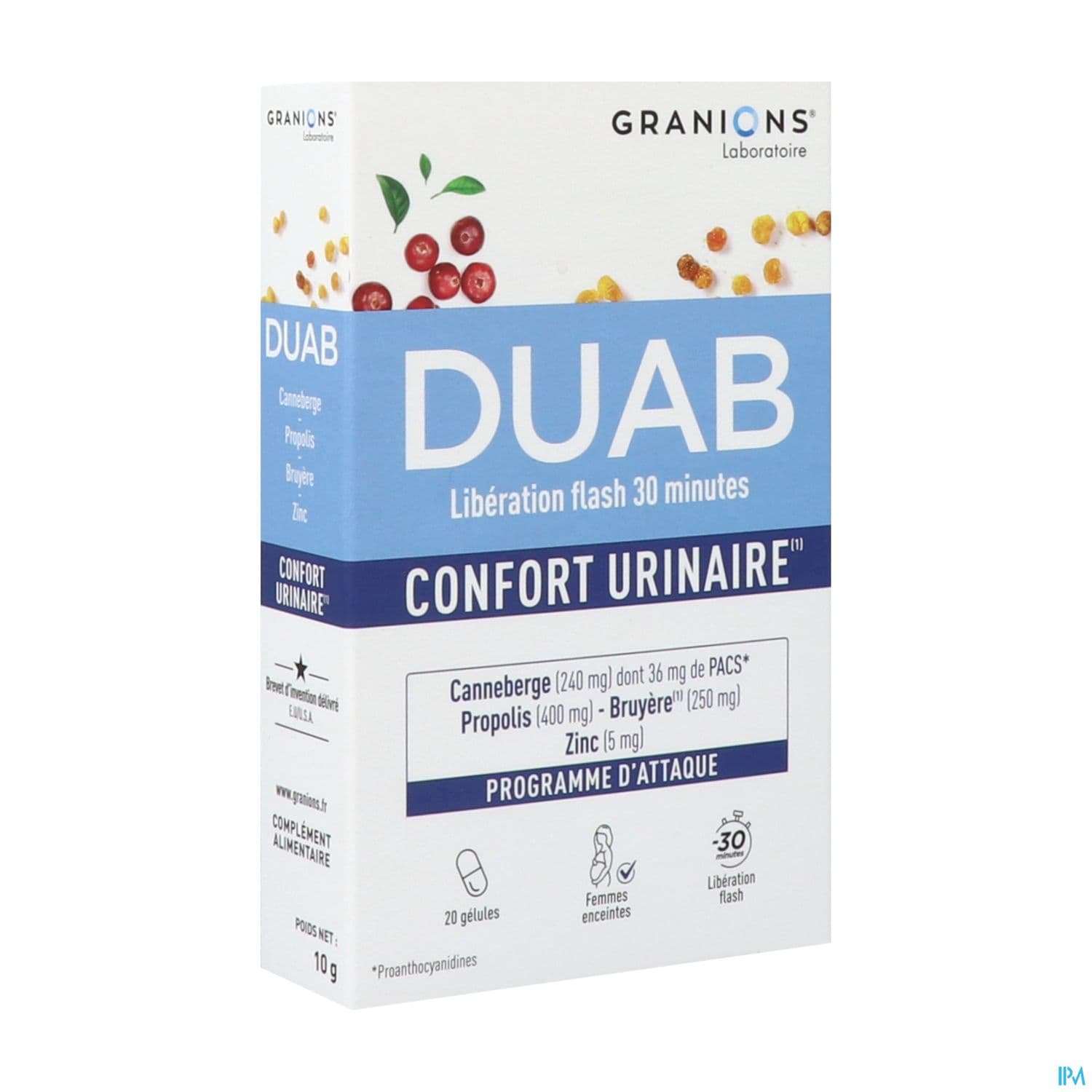 Granions Duab Propolis Cranberry Zinc Gelule 20 — Pharmacie de Norelan
