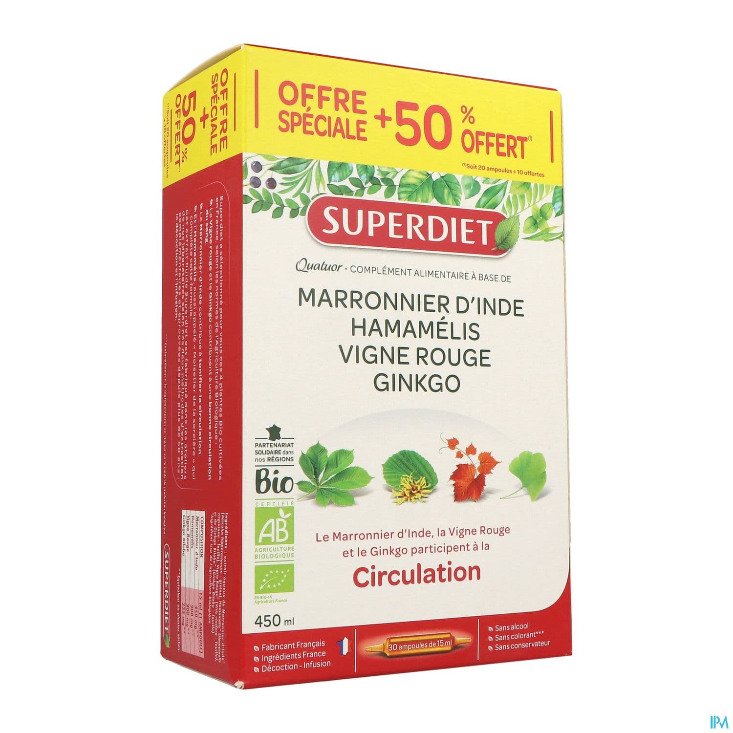 Superdiet Quatuor Bio Circulation Amp 20 + 10off