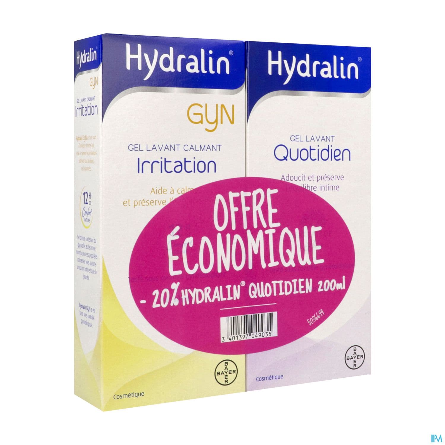 Hydralin Gyn Irritation 200ml + Hydralin Quotidien Gel Lavant 200ml