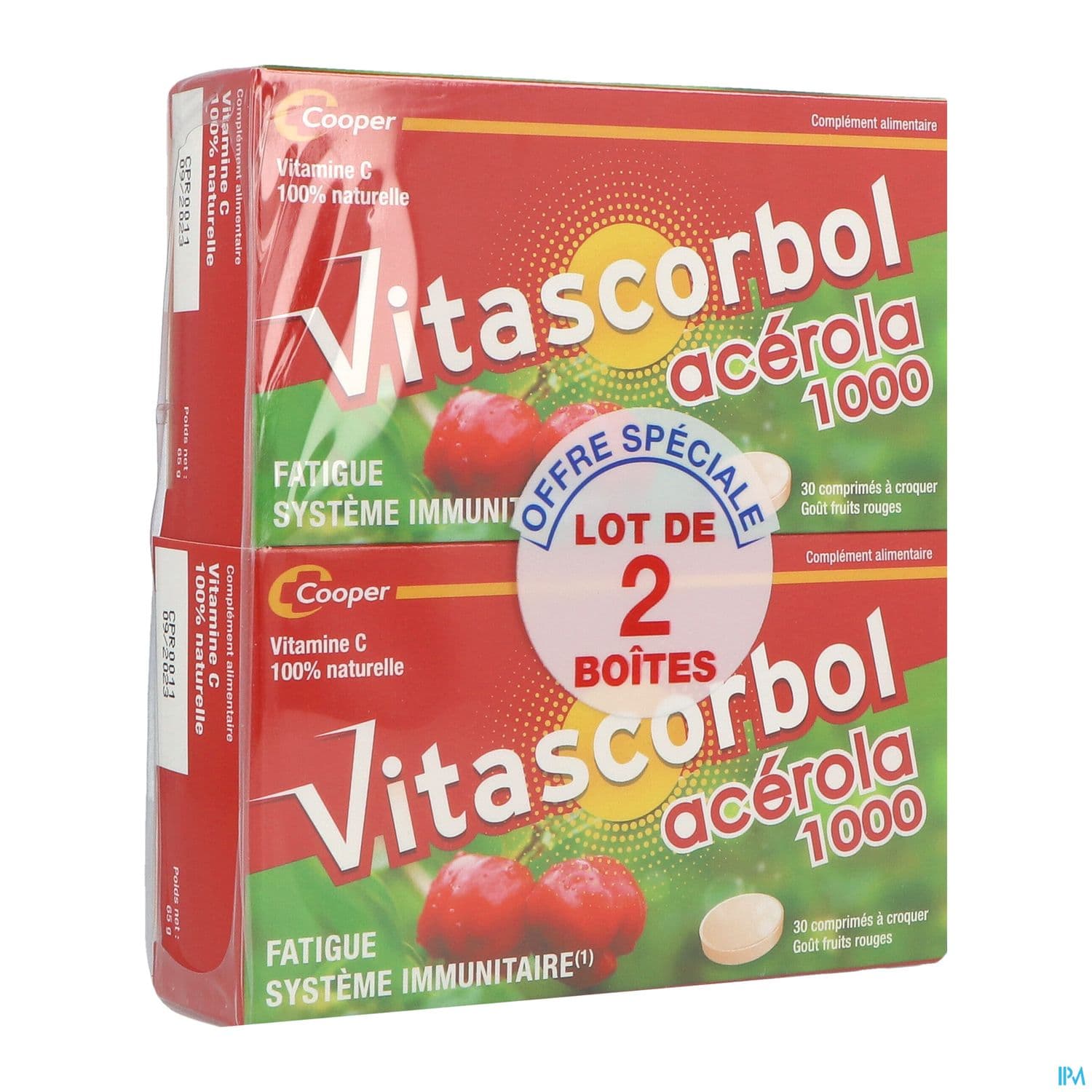 VITASCORBOL ACERO1000 CPR CROQ30X2 — Pharmacie des Banquets