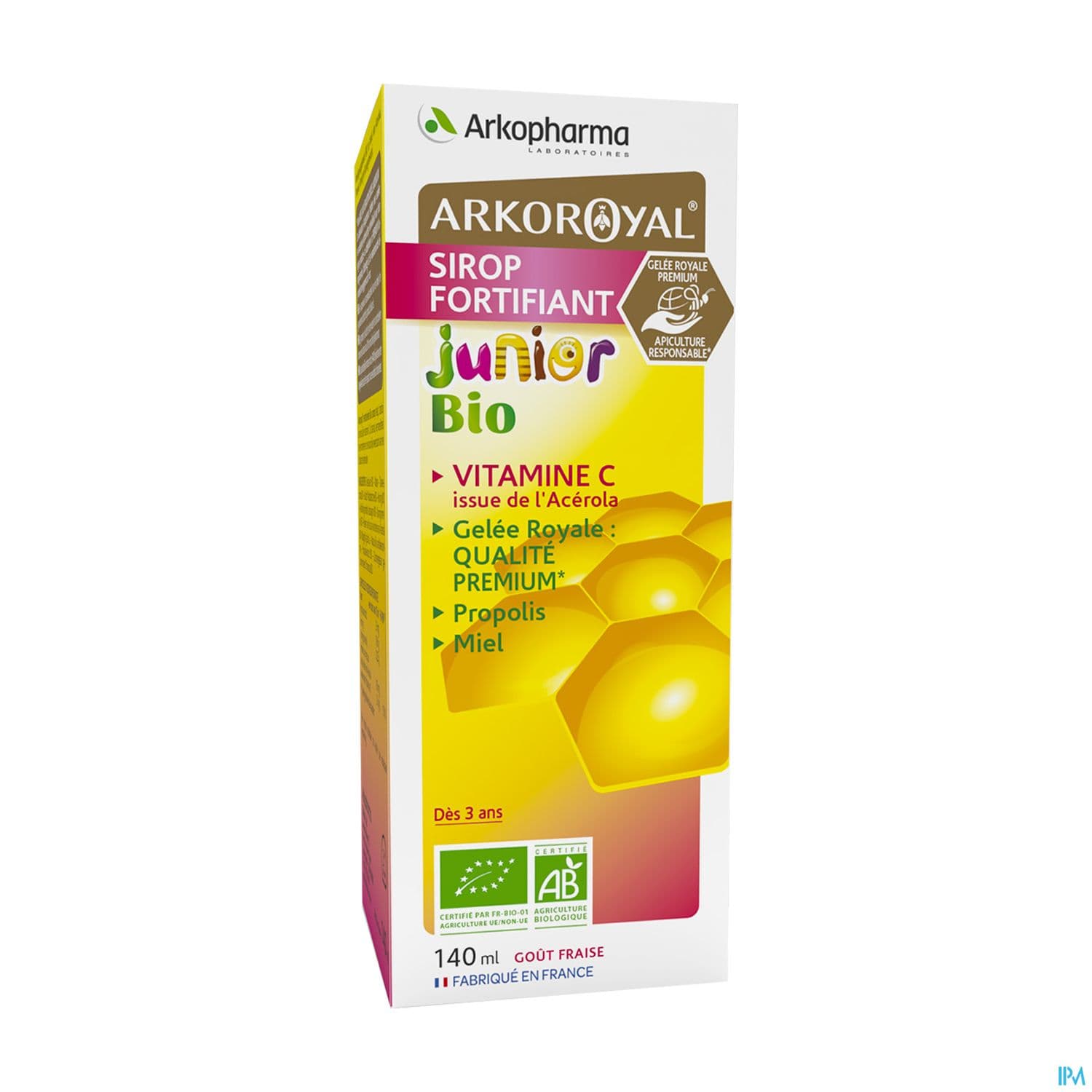 Arkopharma Arkoroyal Sirop Fortifiant Junior Bio Fraise 140ml