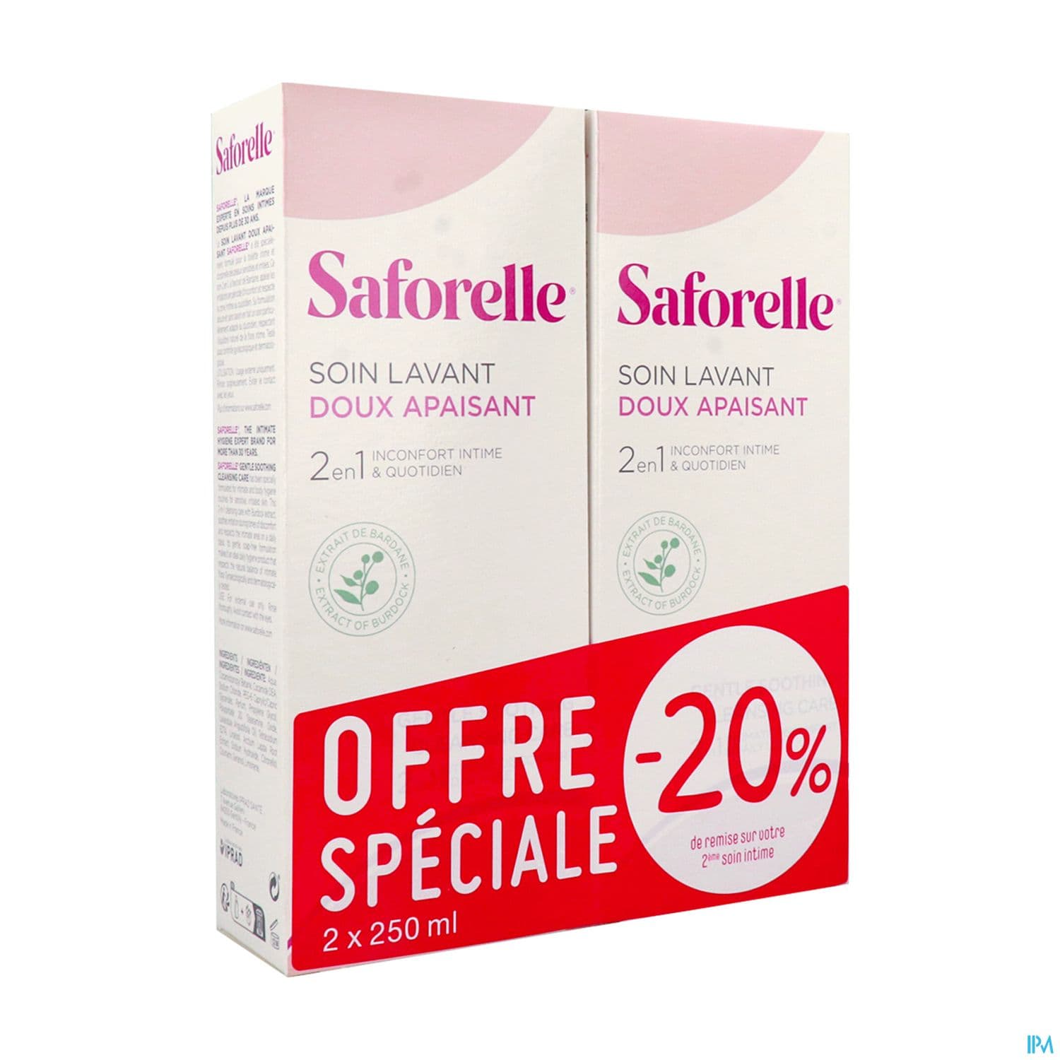 SAFORELLE SOIN LAV DOUX 250ML X2