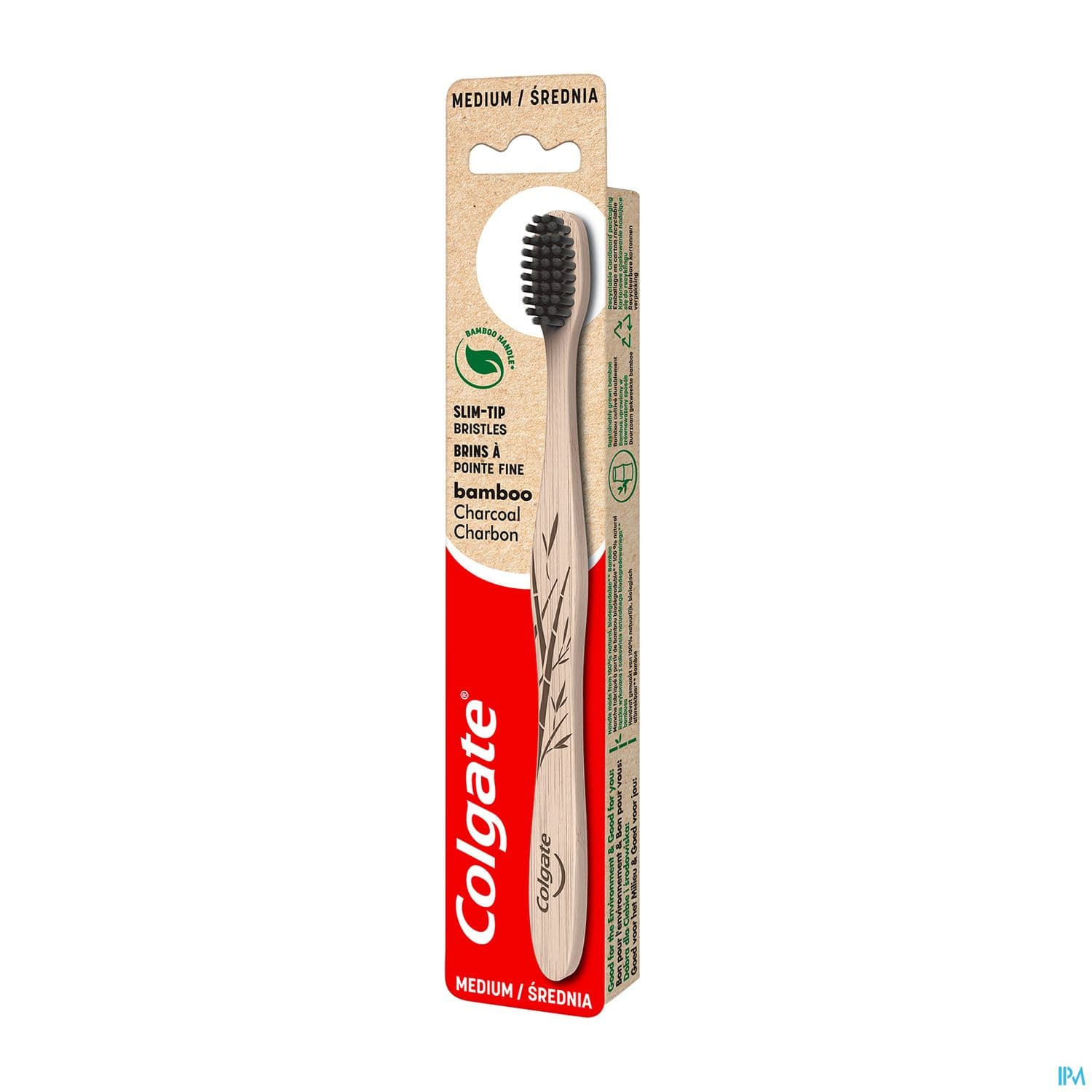 Colgate Brosse A Dents Bambou Charbon Medium