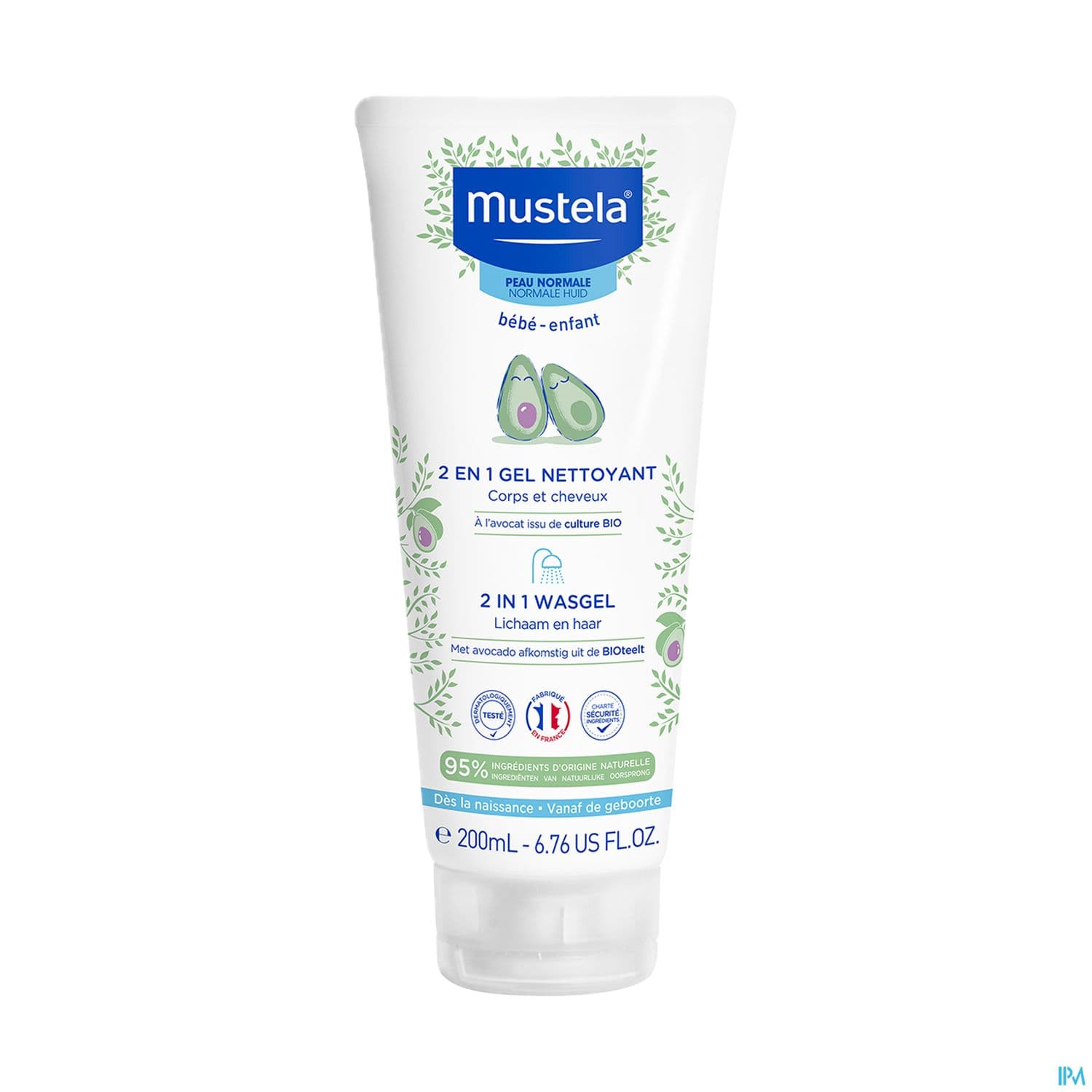 Mustela Bebe Enfant 2en1 Gel Nettoyant A l Avocat Bio 200ml