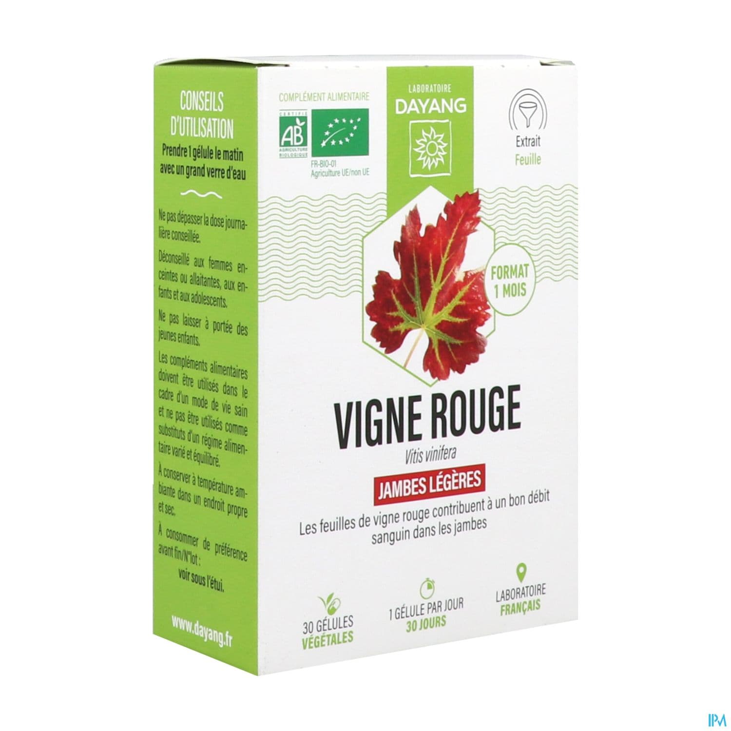 DAYANG VIGNE ROUGE BIO GELUL 30 — Pharmacie de la mairie - Vichy