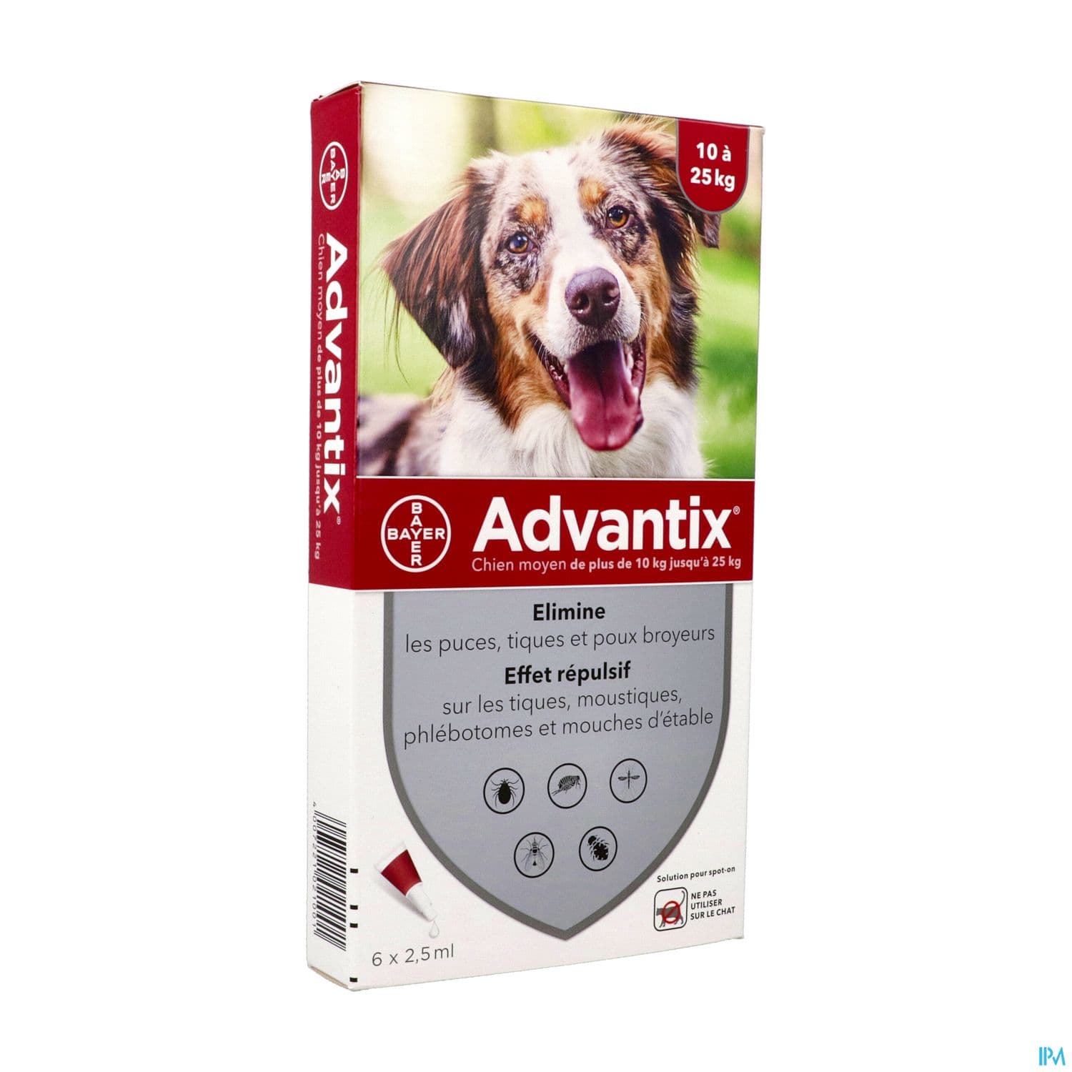 ADVANTIX MOY CHIEN PIPET2,5ML6