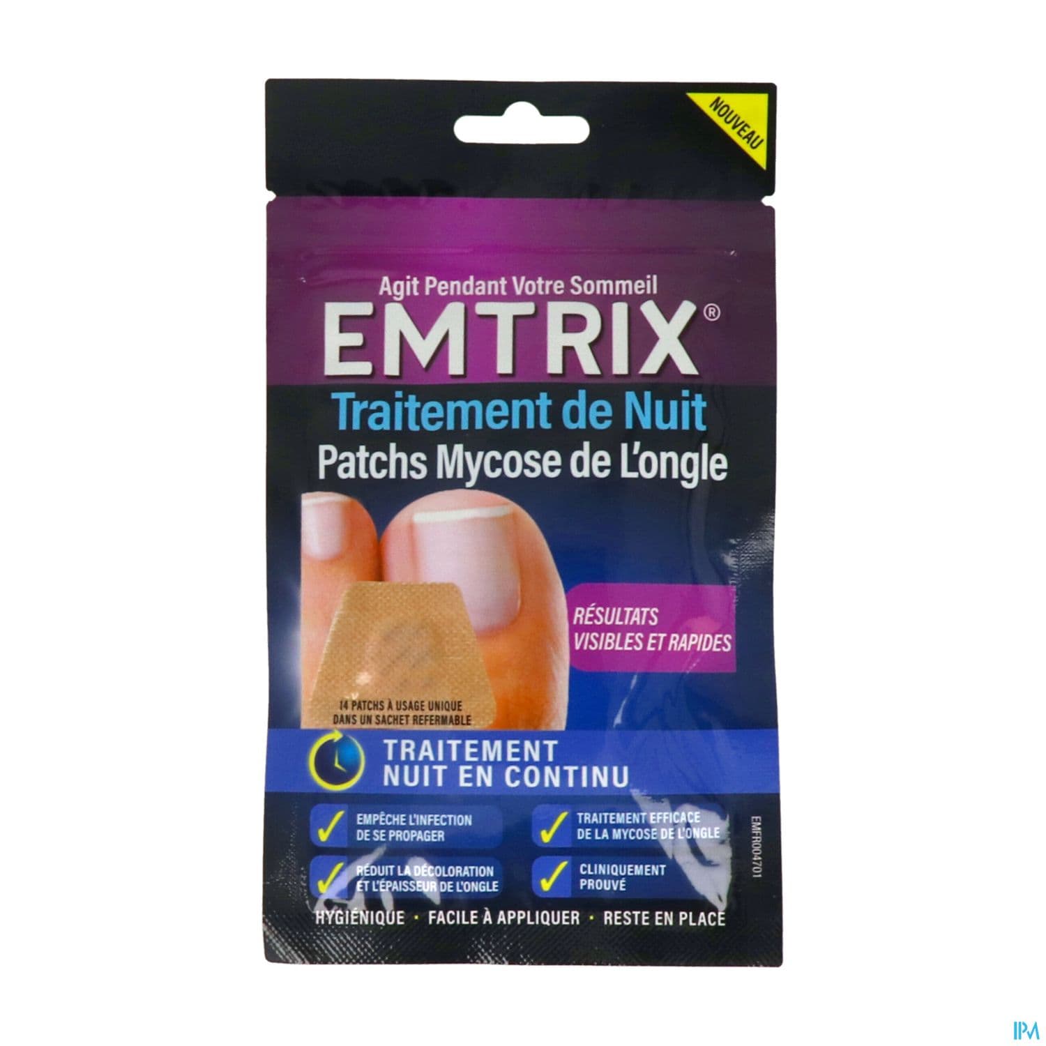 Emtrix Patch Nuit Mycose Ongles 14
