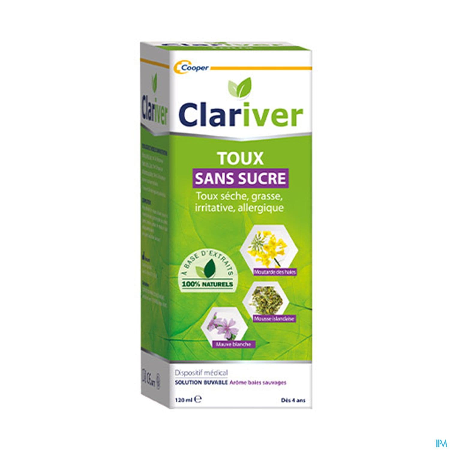 Cooper Clariver Solution Buvable Sans Sucre 120ml