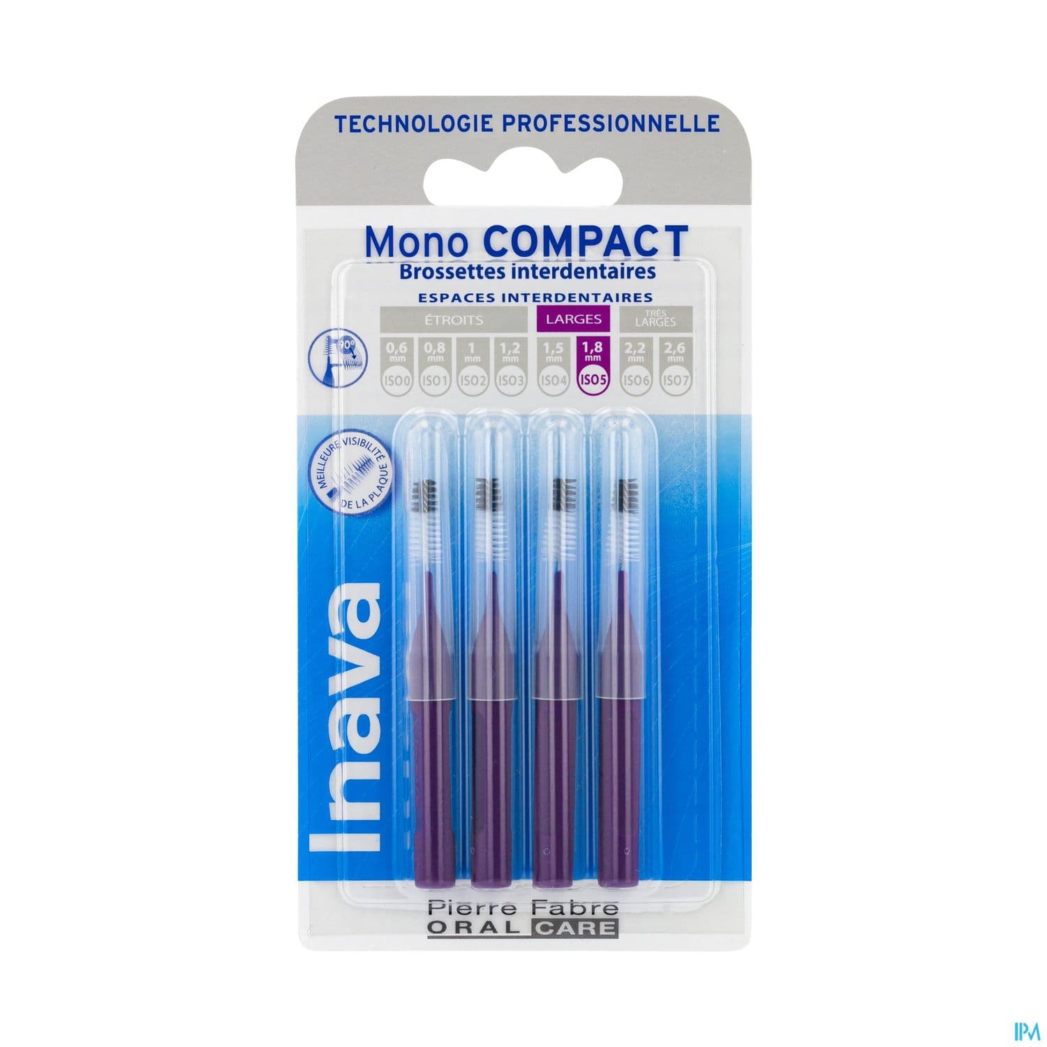 Inava Mono Compact Brossette Violet X4 — Pharmacie entre Deux Guiers