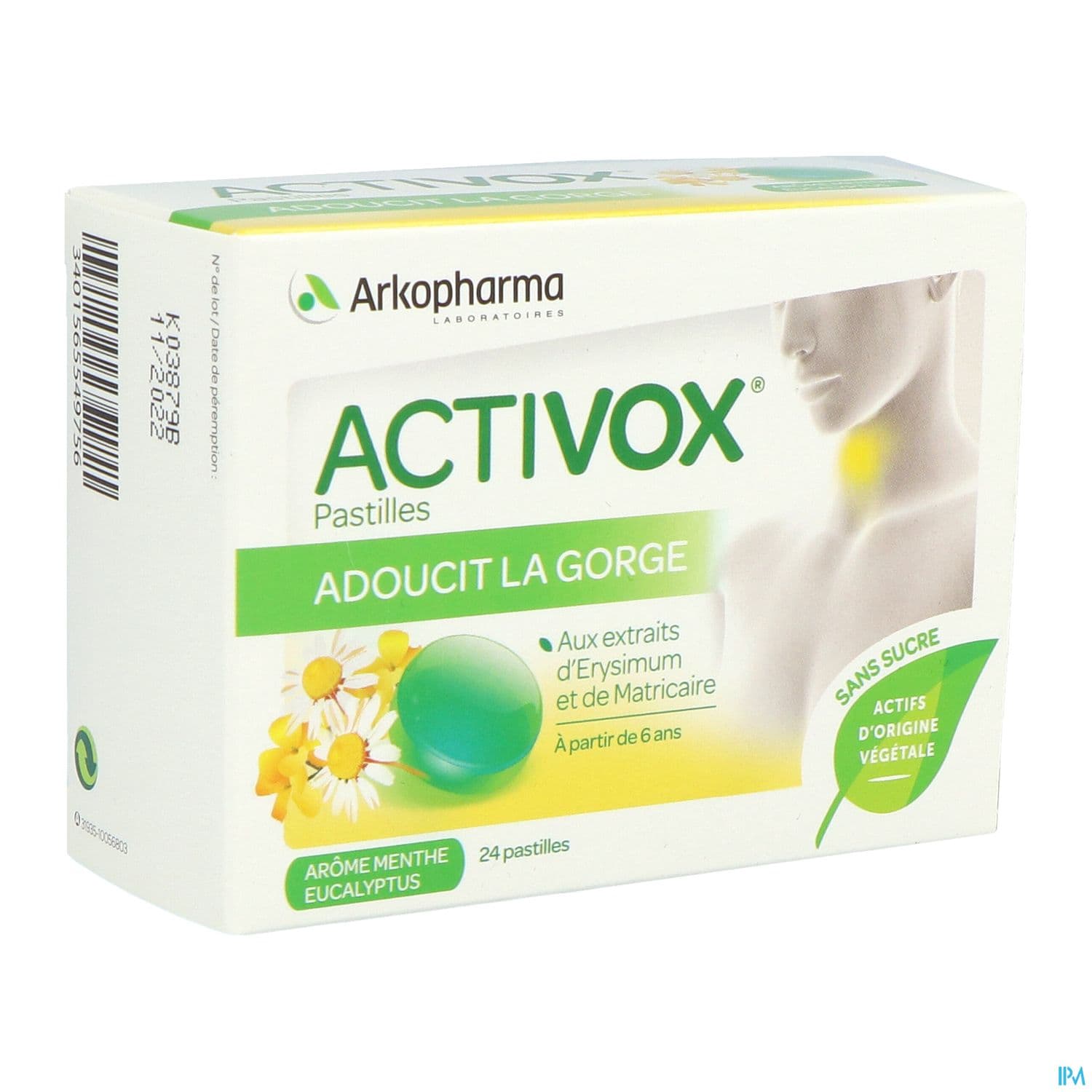 Arkopharma Activox Pastille Sans Sucre Menthe Eucalyptus 24