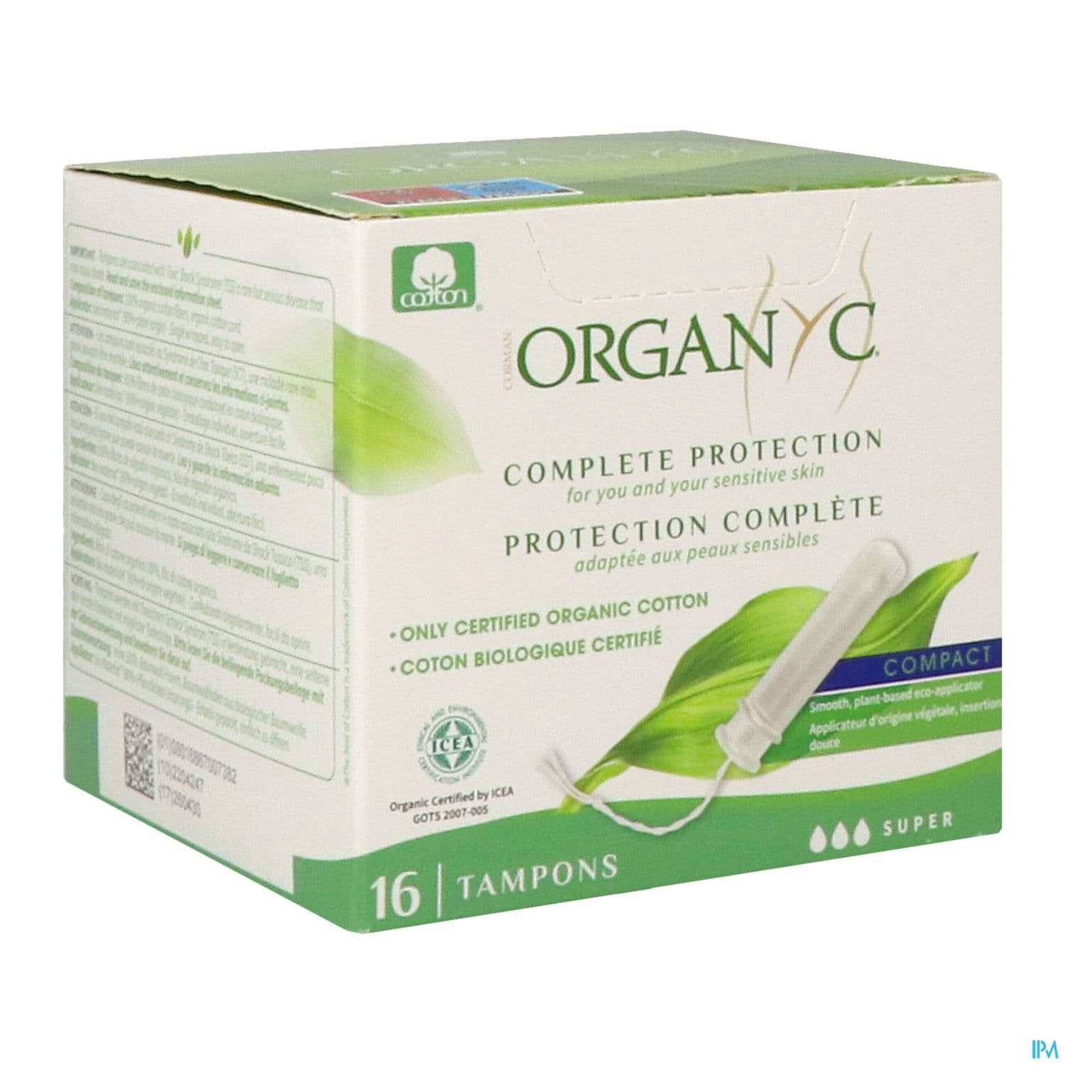 Organyc Tampon Compact Super Avec Applicateur 16