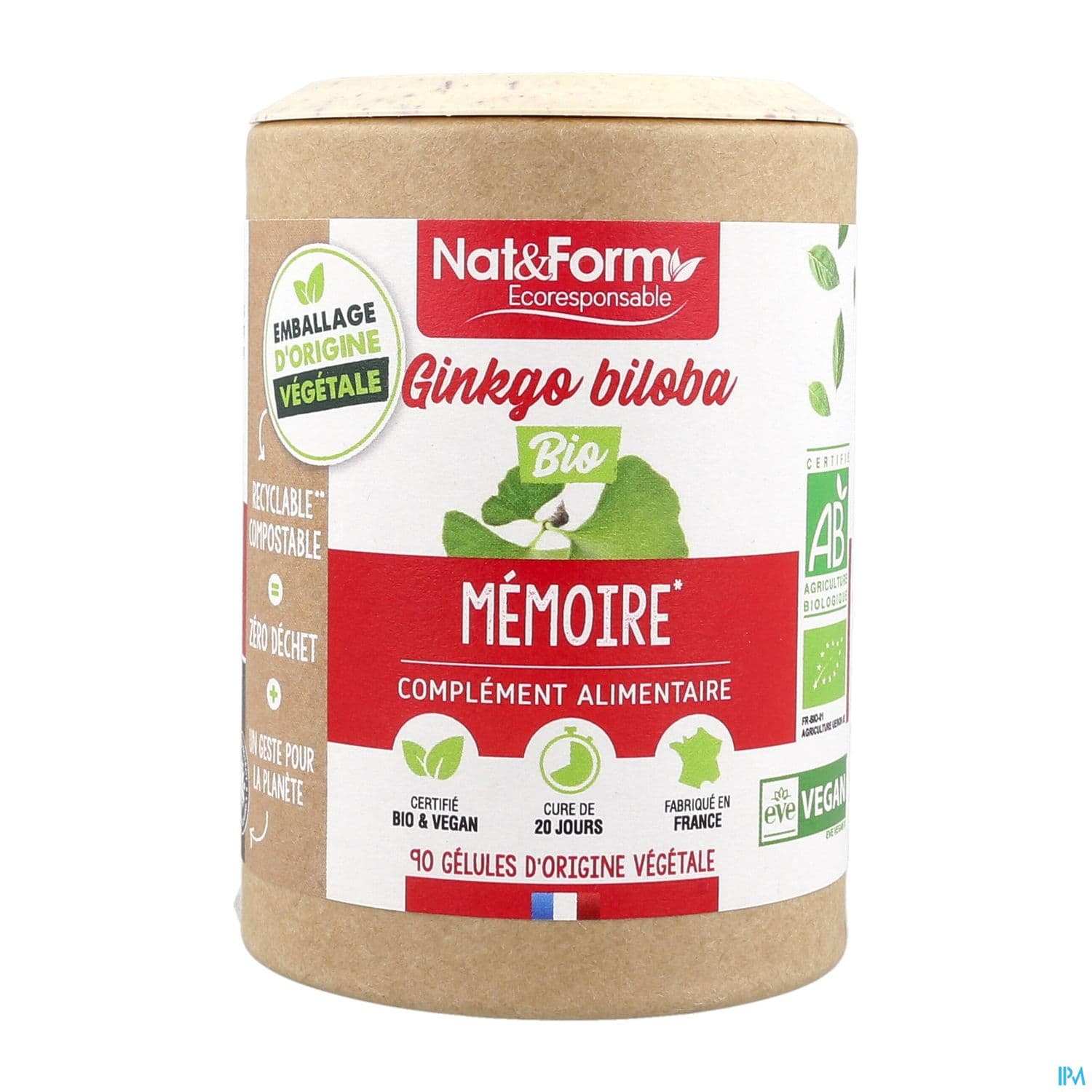 NAT&FORM ECO GINKGO BIO GELVEG90