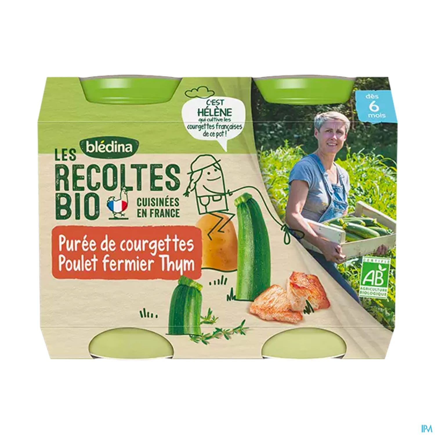 BLEDINA REC BIO COURG/POUL 200GX2