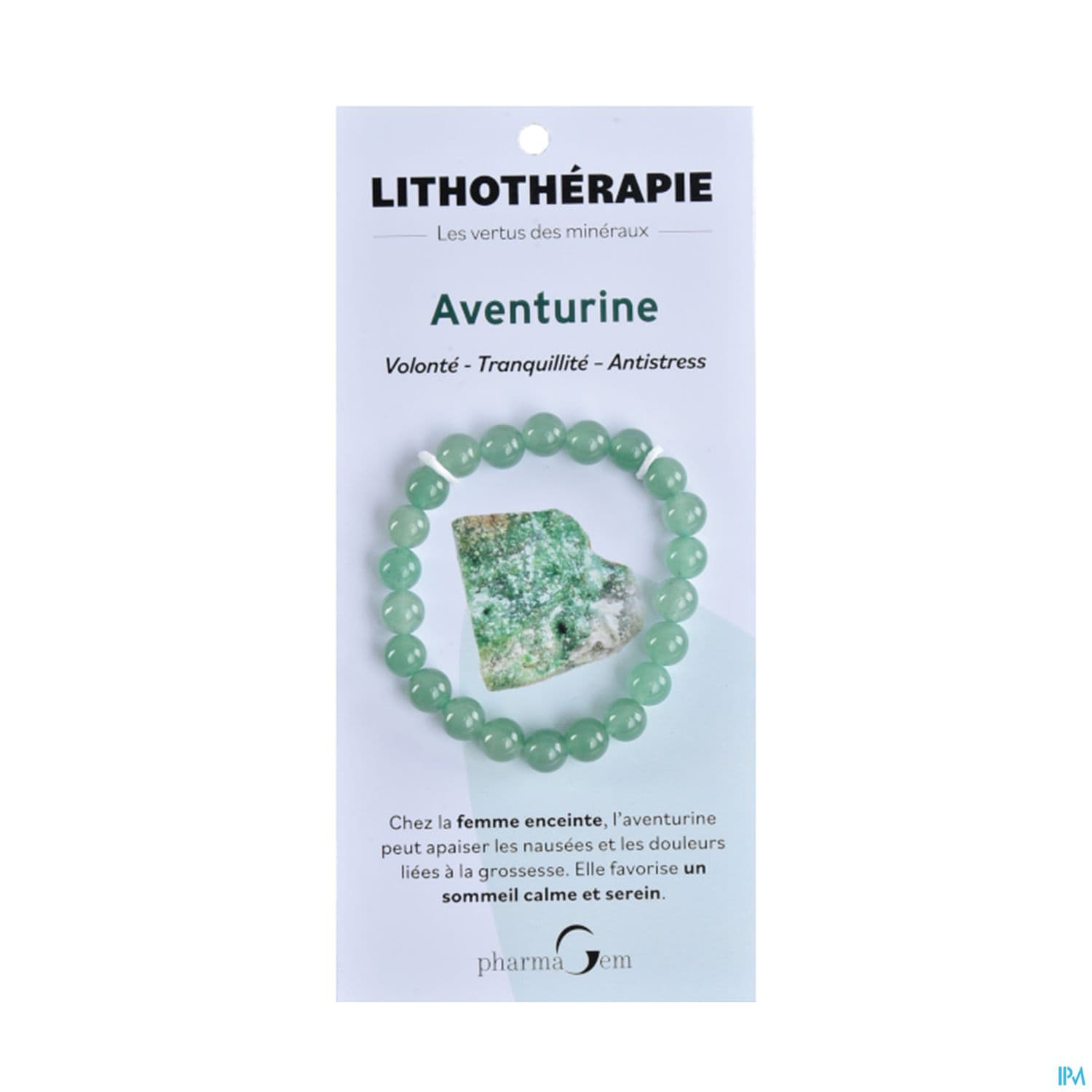 BRACEL LITHOTHERAP AVENTURINE 8MM