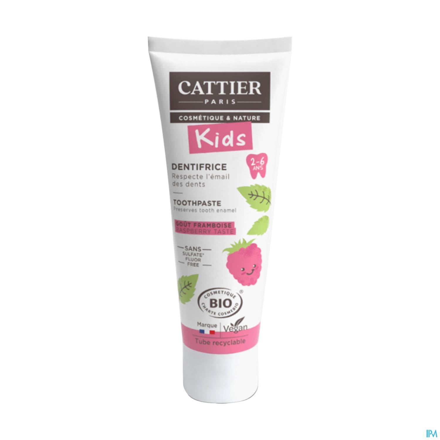 Cattier Kids Dentifrice 2/6ans Framboise 50ml Sans Etui Exclusivite Magasins Bio — Pharmacie Pharmavance Auteuil