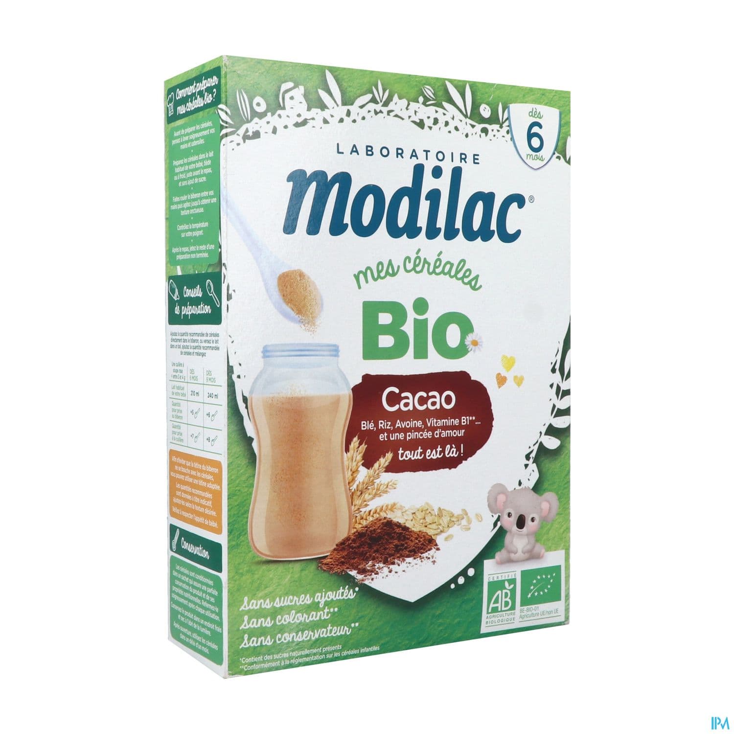 Modilac Cereales Bio Cacao +6mois 250g