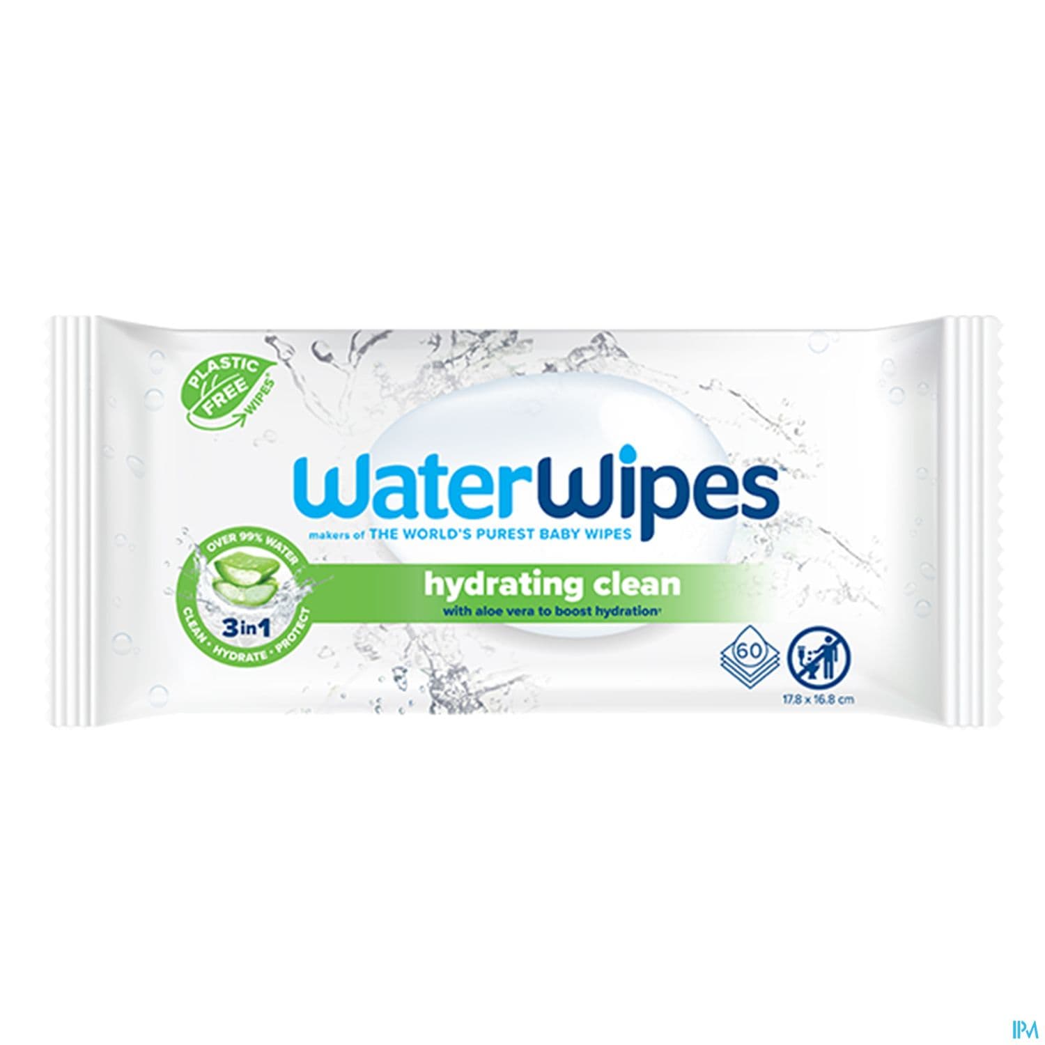 WATER WIPES LINGETTE ALOE VERA X60