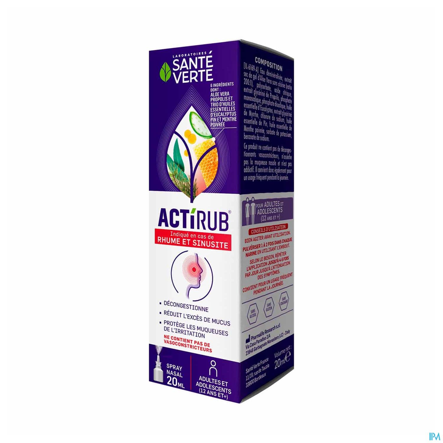 ACTIRUB SANTE VERTE SPR NAS 20ML