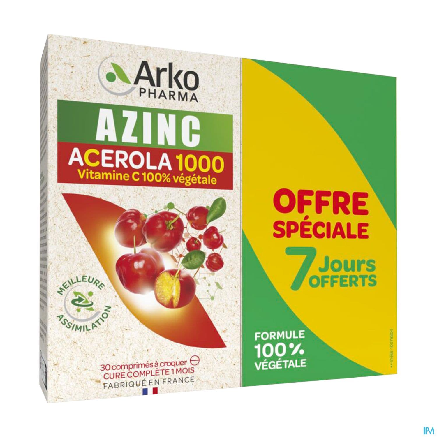 Arkopharma Azinc Vegetal Acerola 1000 Comprime 30 X2