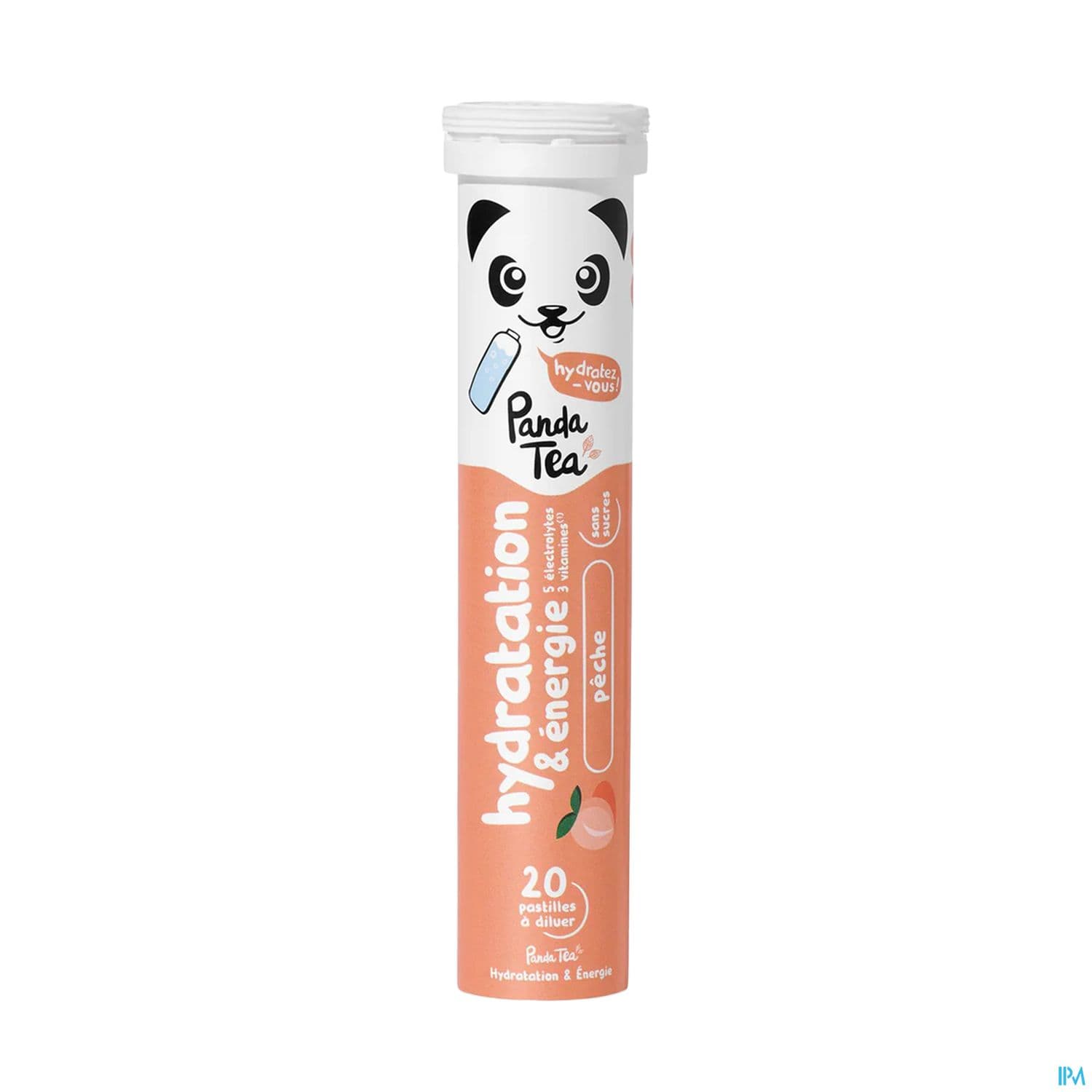 Panda Tea Hydratation Energie Pastille Effervescente Peche 20