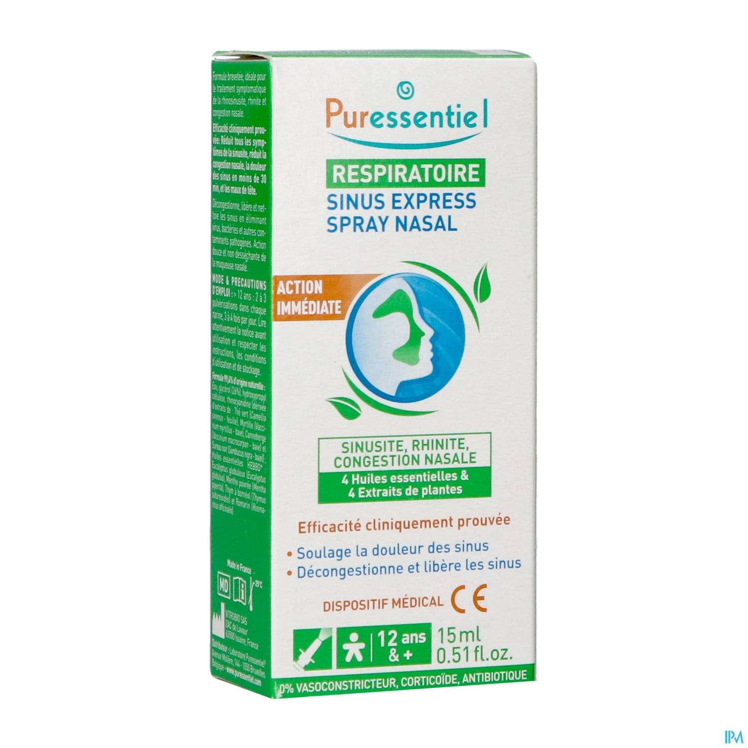 Puressentiel Spray Nasal Sinus Express 15ml