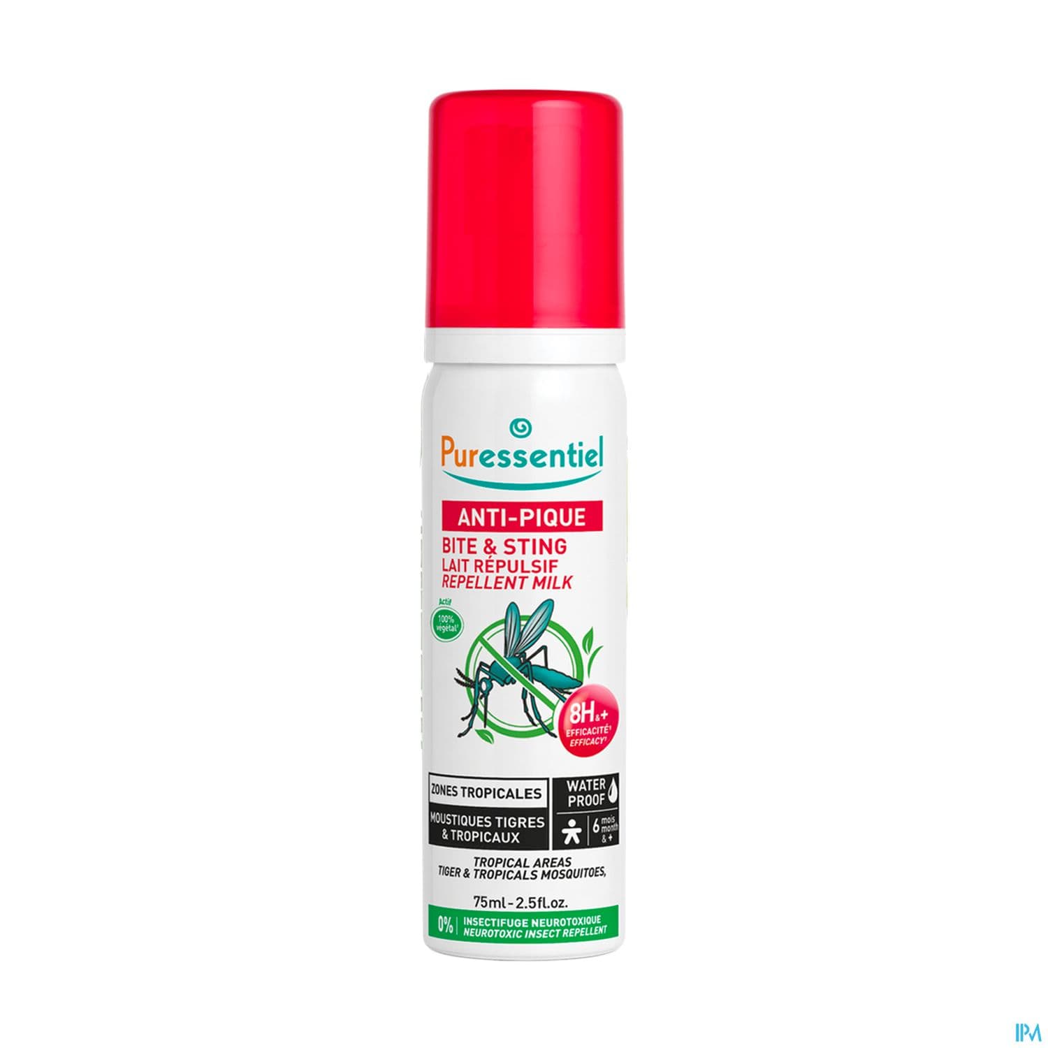 Puressentiel Lait Repulsif Zone Tropicale Waterproof 75ml