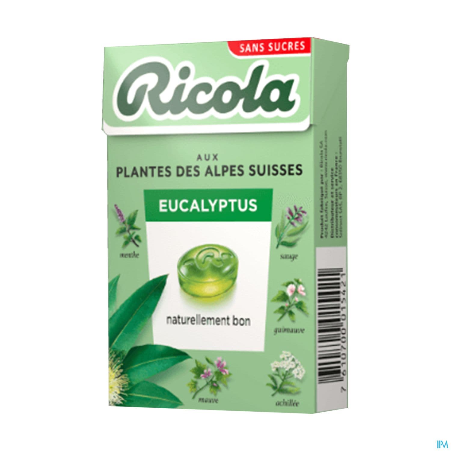 Ricola Sans Sucre Bonbon Eucalyptus 50g