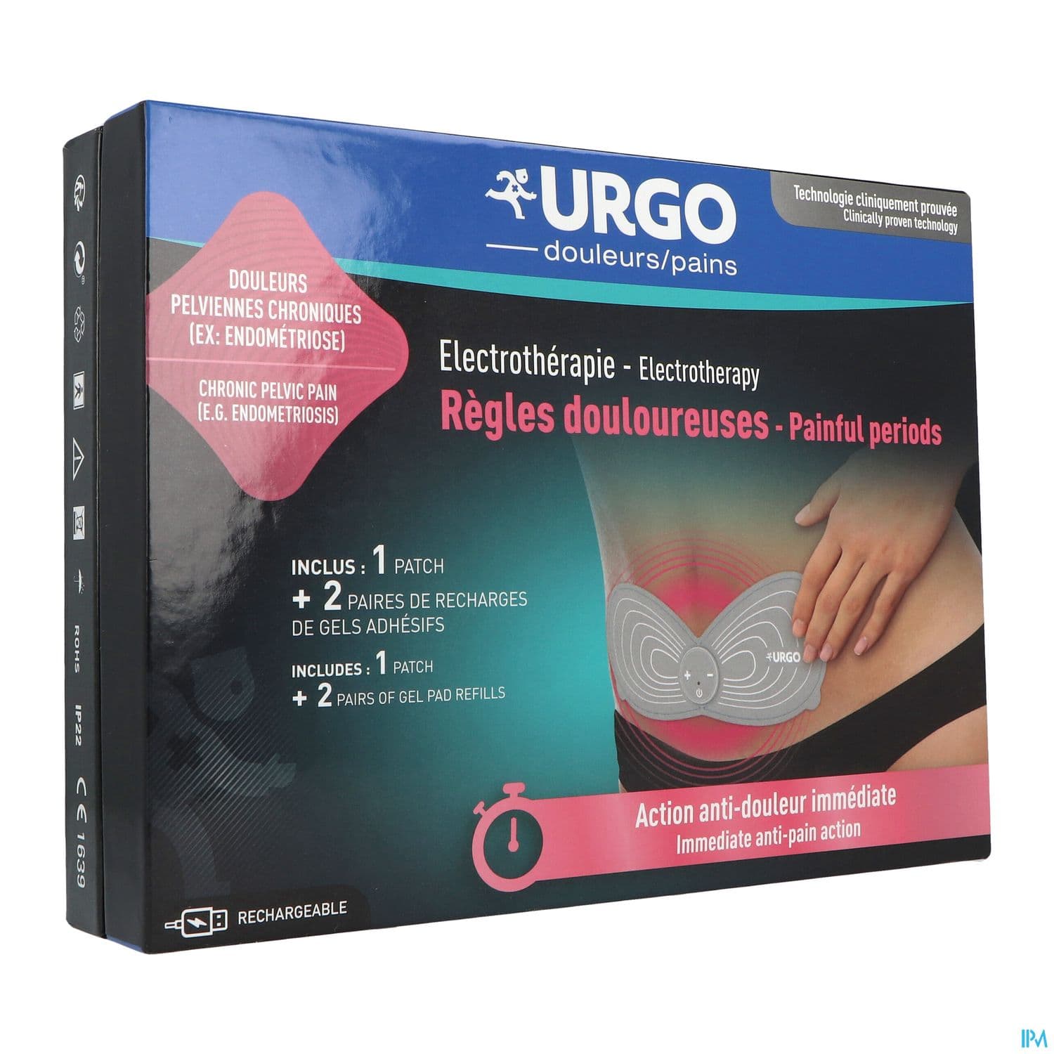Urgo Douleurs Patch Electrotherapie Pour Regles Douloureuses X1