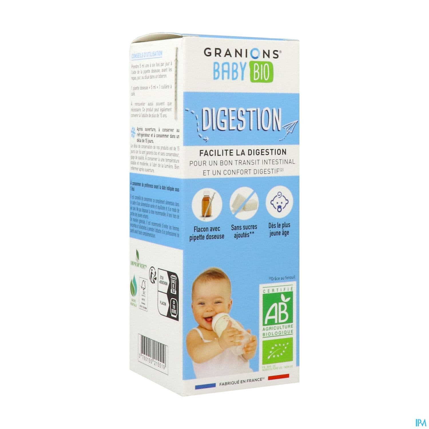 Granions Baby Bio Digestion Solution Buvable 125ml