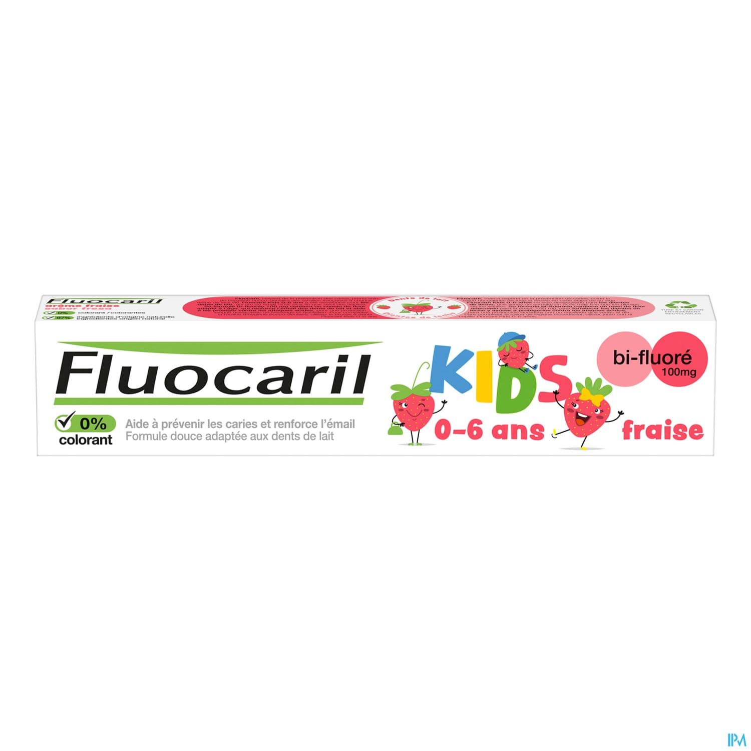Fluocaril Kids Dentifrice 0/6ans Fraise 75ml