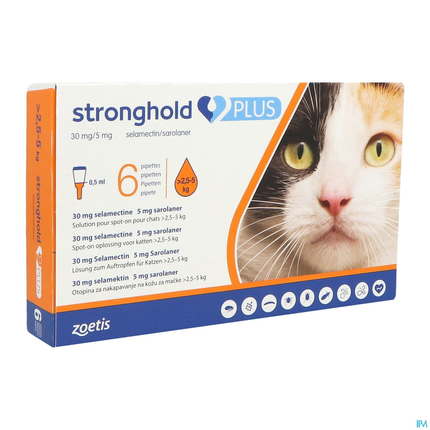 Stronghold Plus 30mg/5mg Spot On Chat 6 — Pharmacie Lafayette de Roubaix