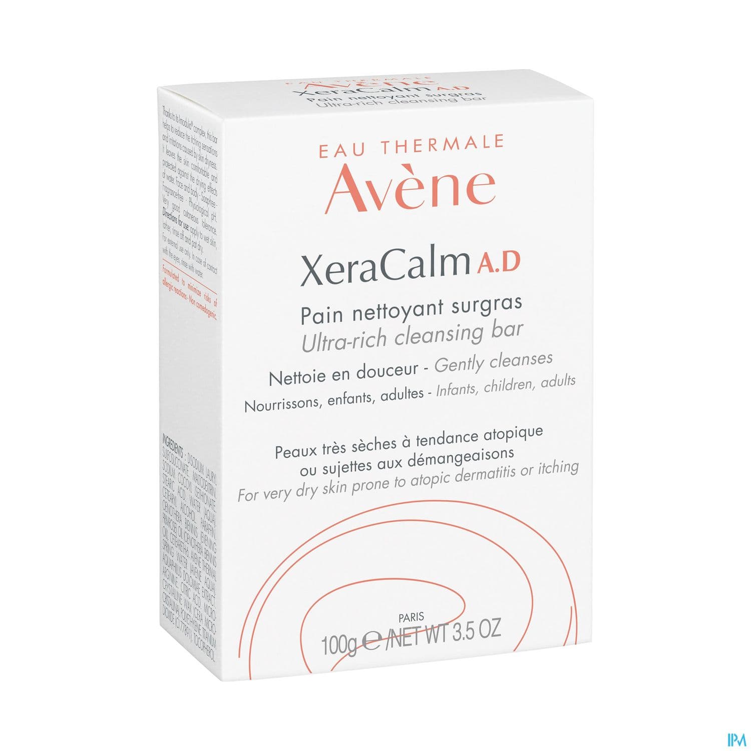 Eau Thermale Avene Xeracalm Ad Pain Nettoyant Surgras 100g
