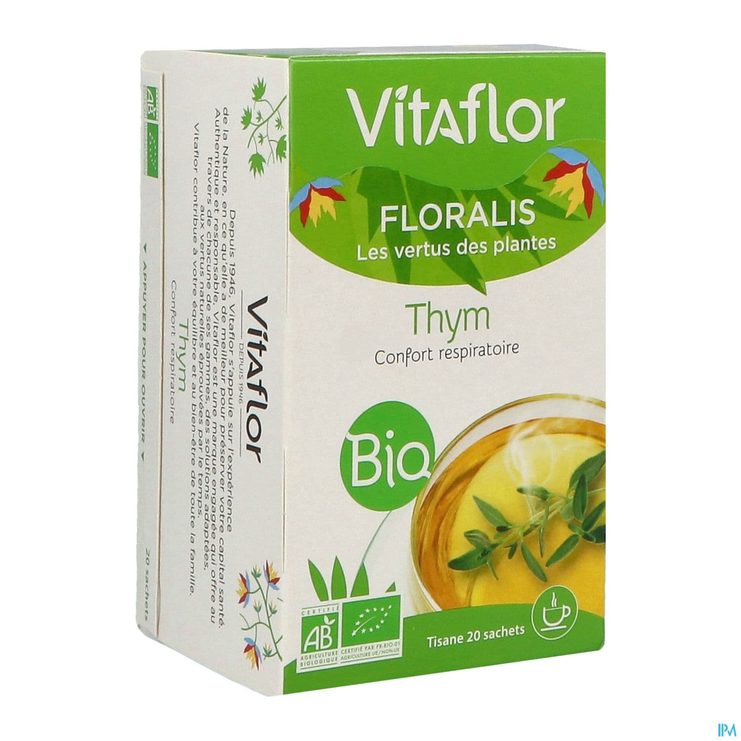 Vitaflor Floralis Tisane Bio Thym Infusette 18 — Pharmacie Principale des Grésillons