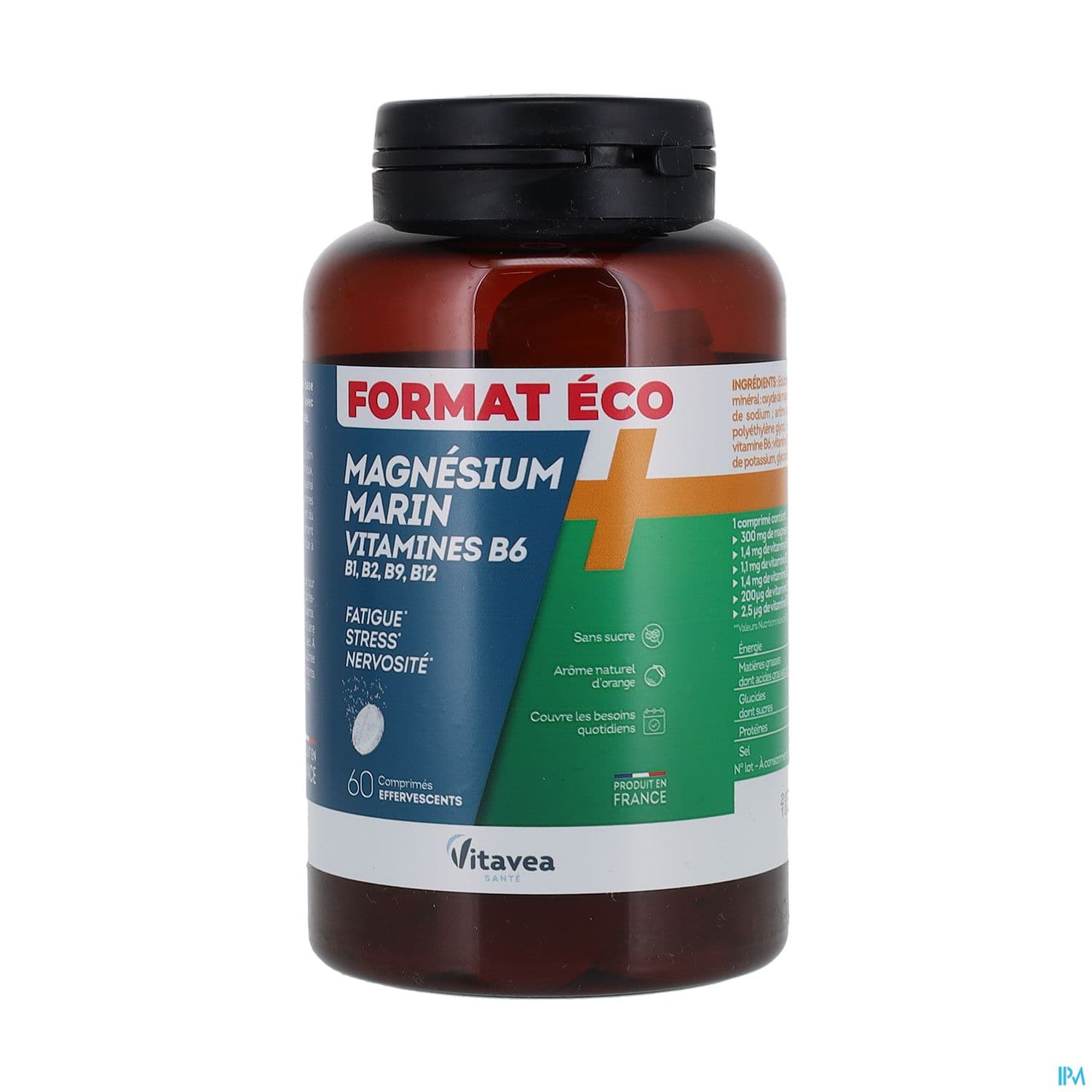 Vitavea Magnesium + Vitamines B1 B2 B6 Comprime Effervescent 60