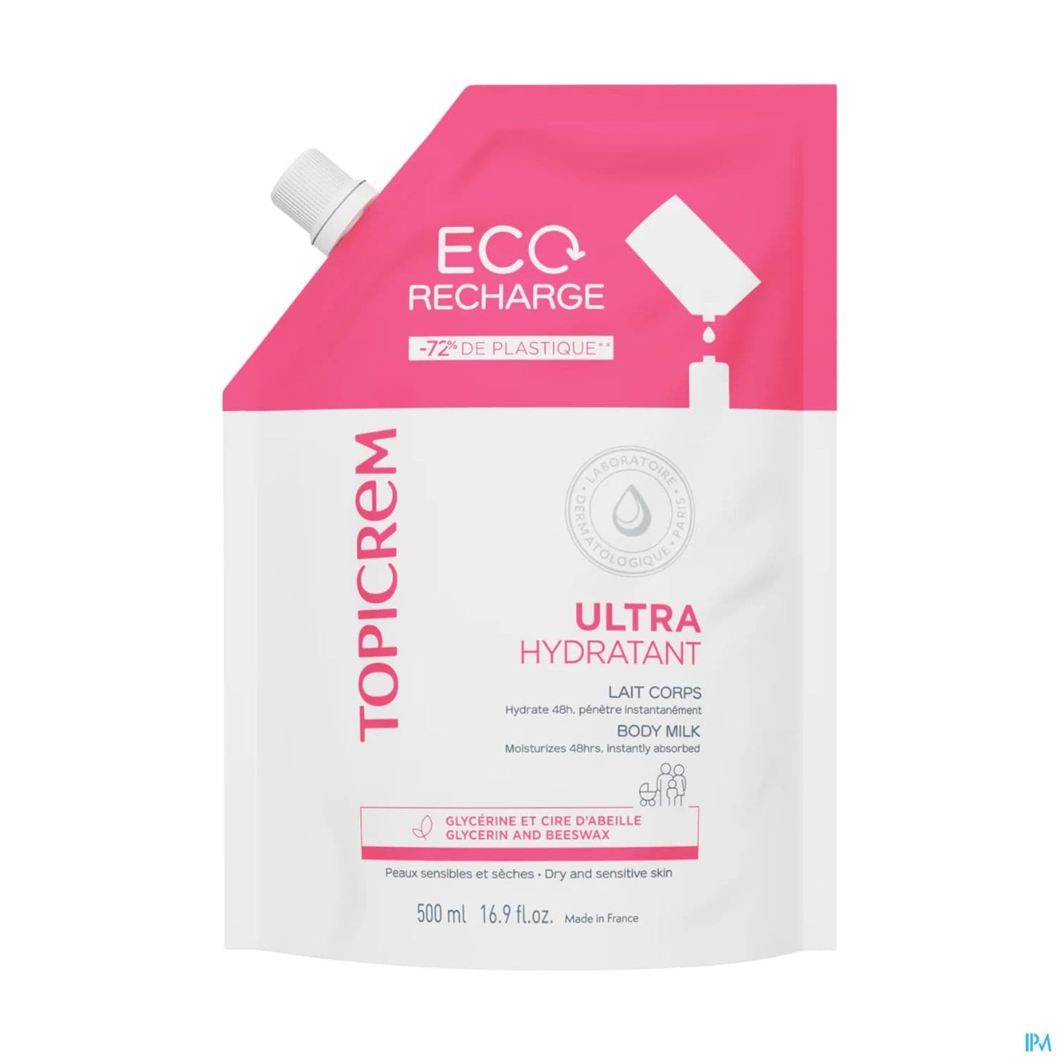 Topicrem Ultra Hydratant Lait Corps 500ml Recharge — Pharmacie de la Gare Dijon