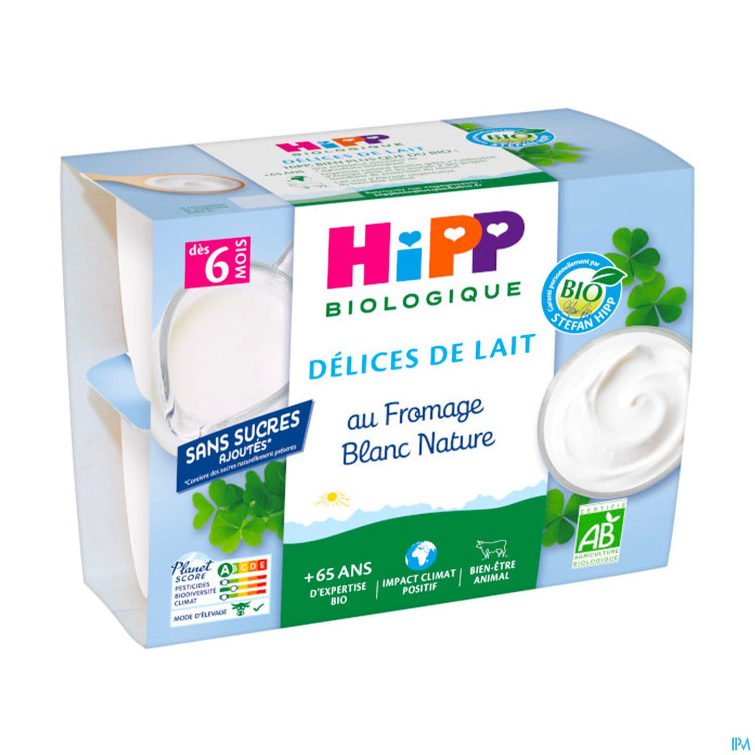 HIPP FROMAGE BLANC NAT SUCR X4 — Pharmacie Pré Saint Gervais