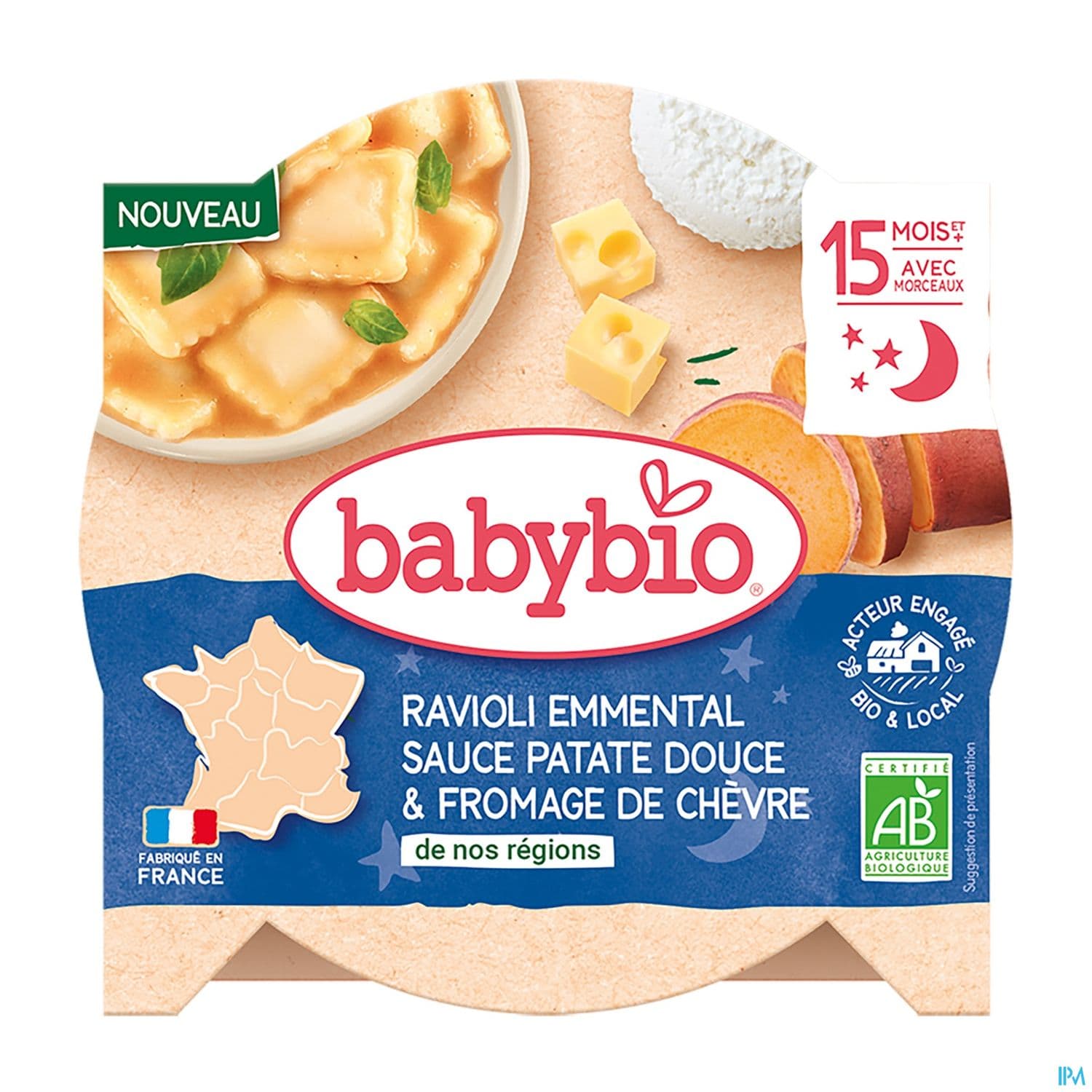 BABYBIO ASS RAVIOLI EMMENTAL 190G