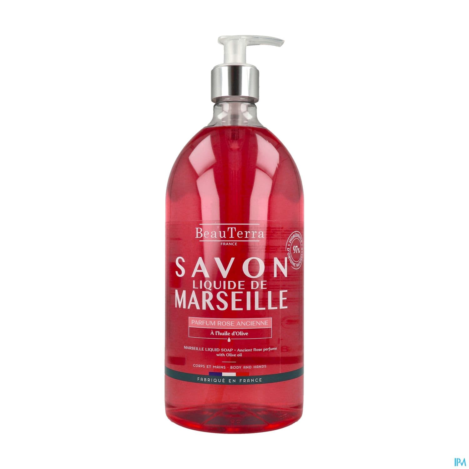 Beauterra Savon Liquide De Marseille Rose Anci 1l