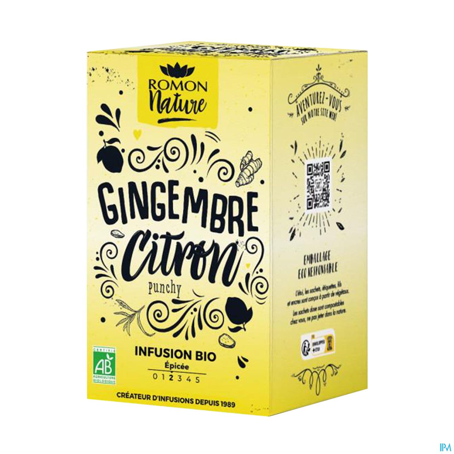 Romon Nature Tisane Plaisir Gingembre Citron Bio Infusette 1g8 16
