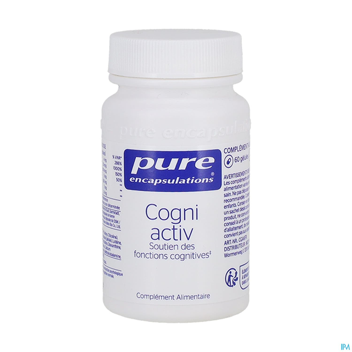 PURE ENCAPSULAT COGNI ACTIV CAPS60 — Pharmacie Lafayette Bordeaux