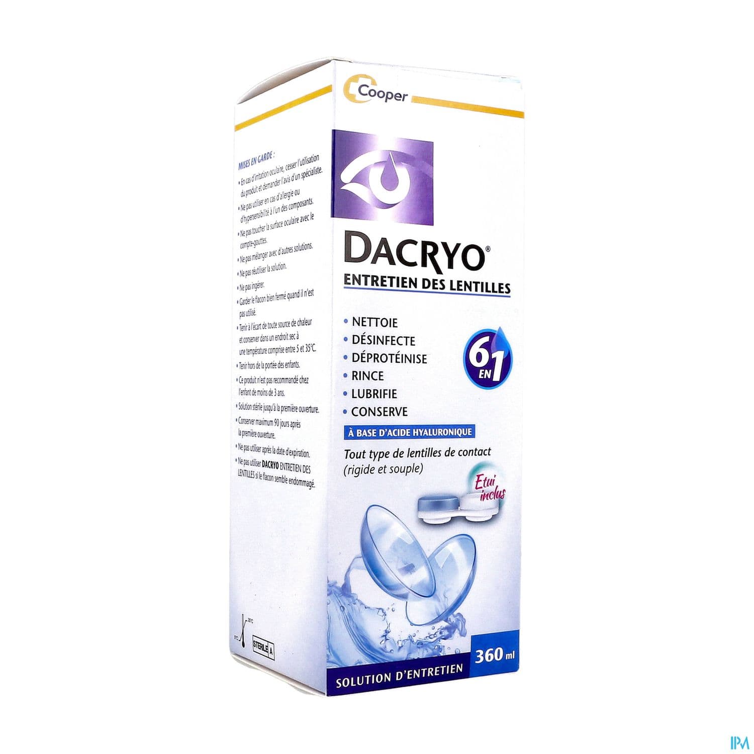 Cooper Dacryolens Entretien Lentilles 360ml