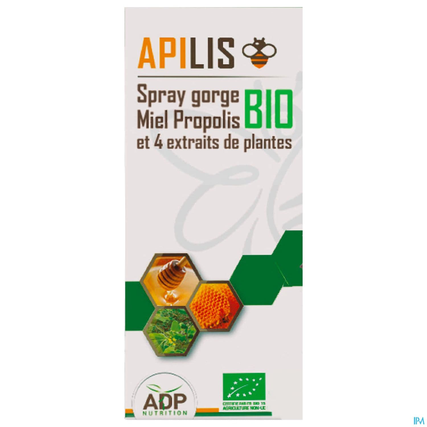APILIS SPR GORGE MIEL/PROP BIO20ML