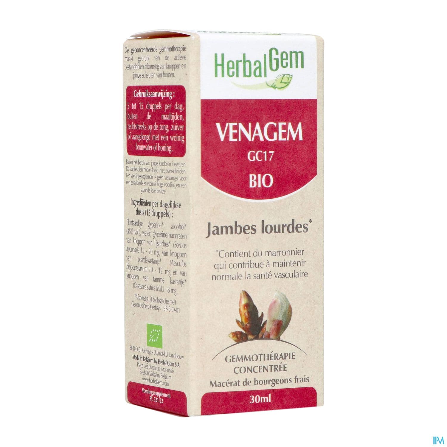 Herbalgem Venagem Gc17 Jambes Lourdes Bio 30ml