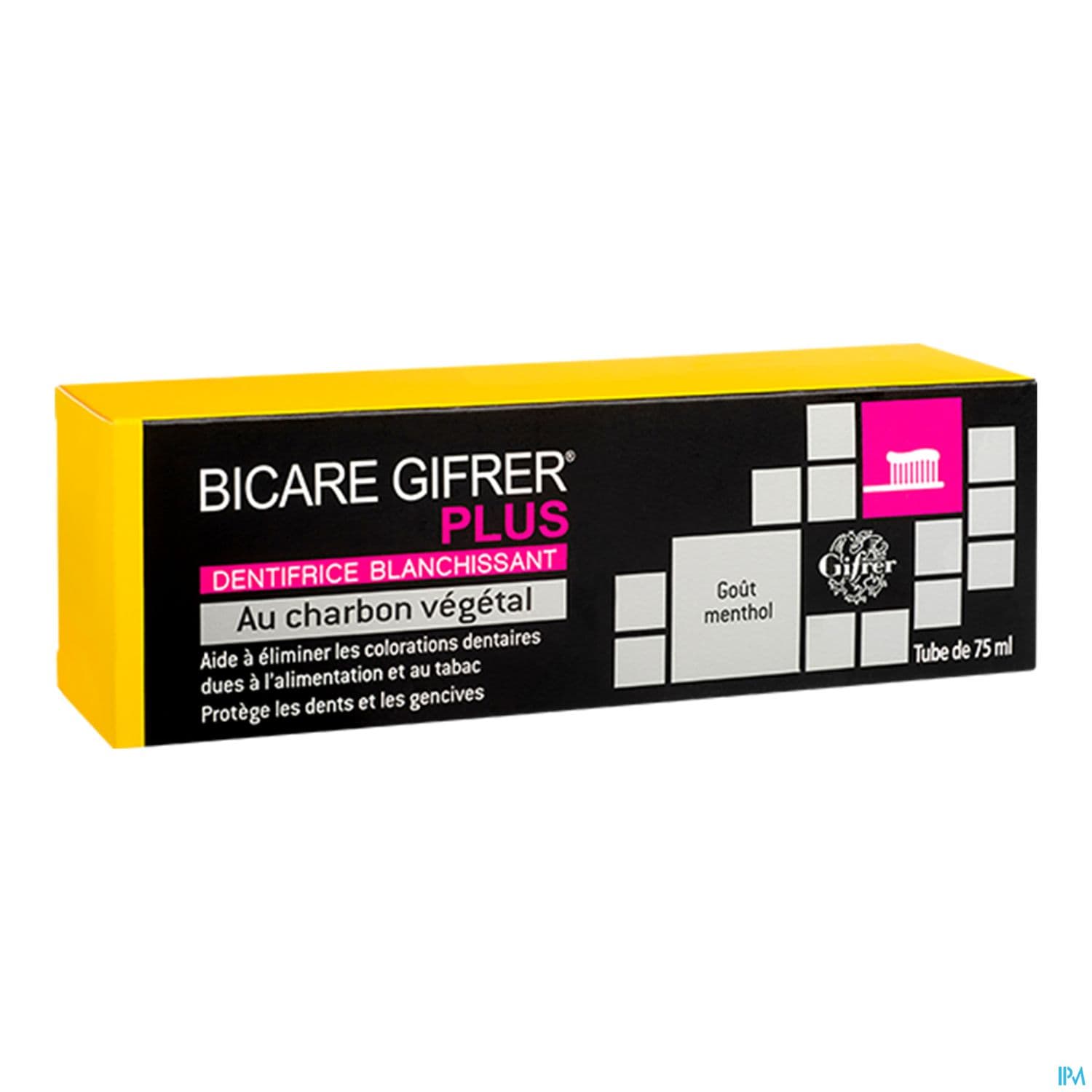 Bicare Gifrer Plus Dentifrice Charbon 75ml