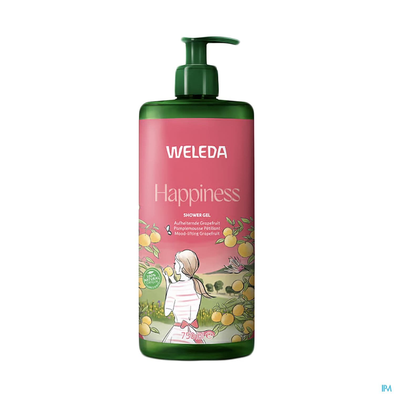 WELEDA GEL DCH HAPPINESS PAMP750ML