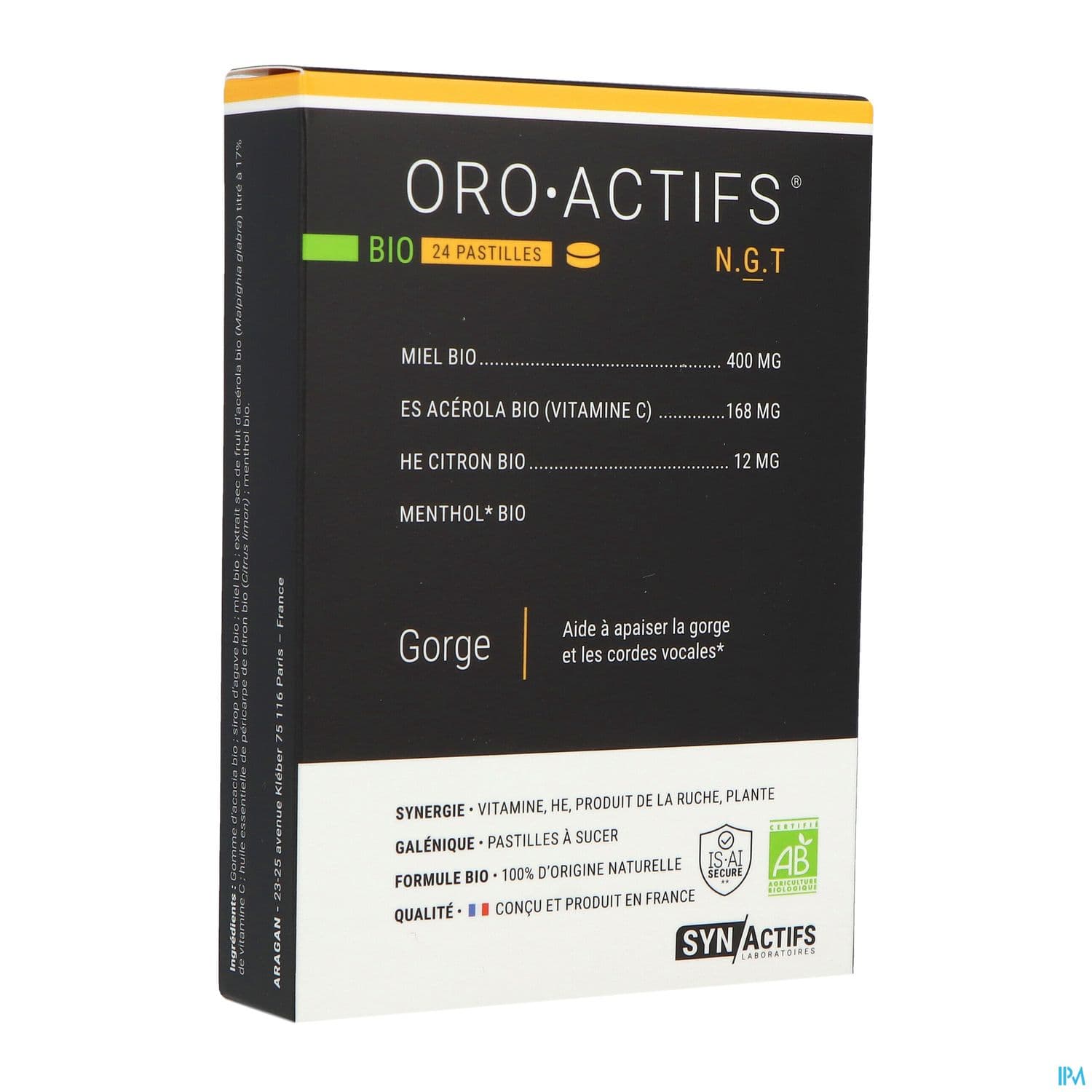 Synactifs Oro Actifs Pastille Bio 24