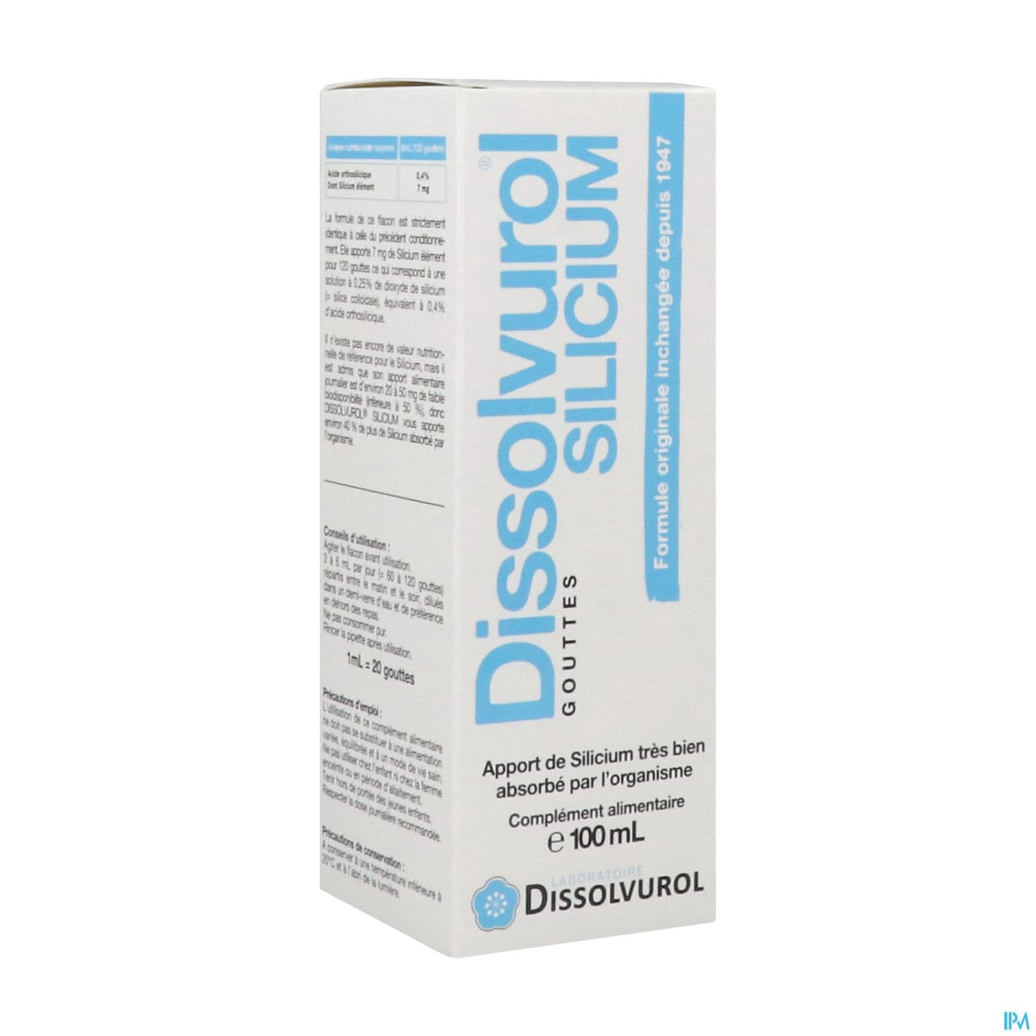 Dissolvurol Silicium Gouttes 100ml — Pharmacie Lafayette de Roubaix