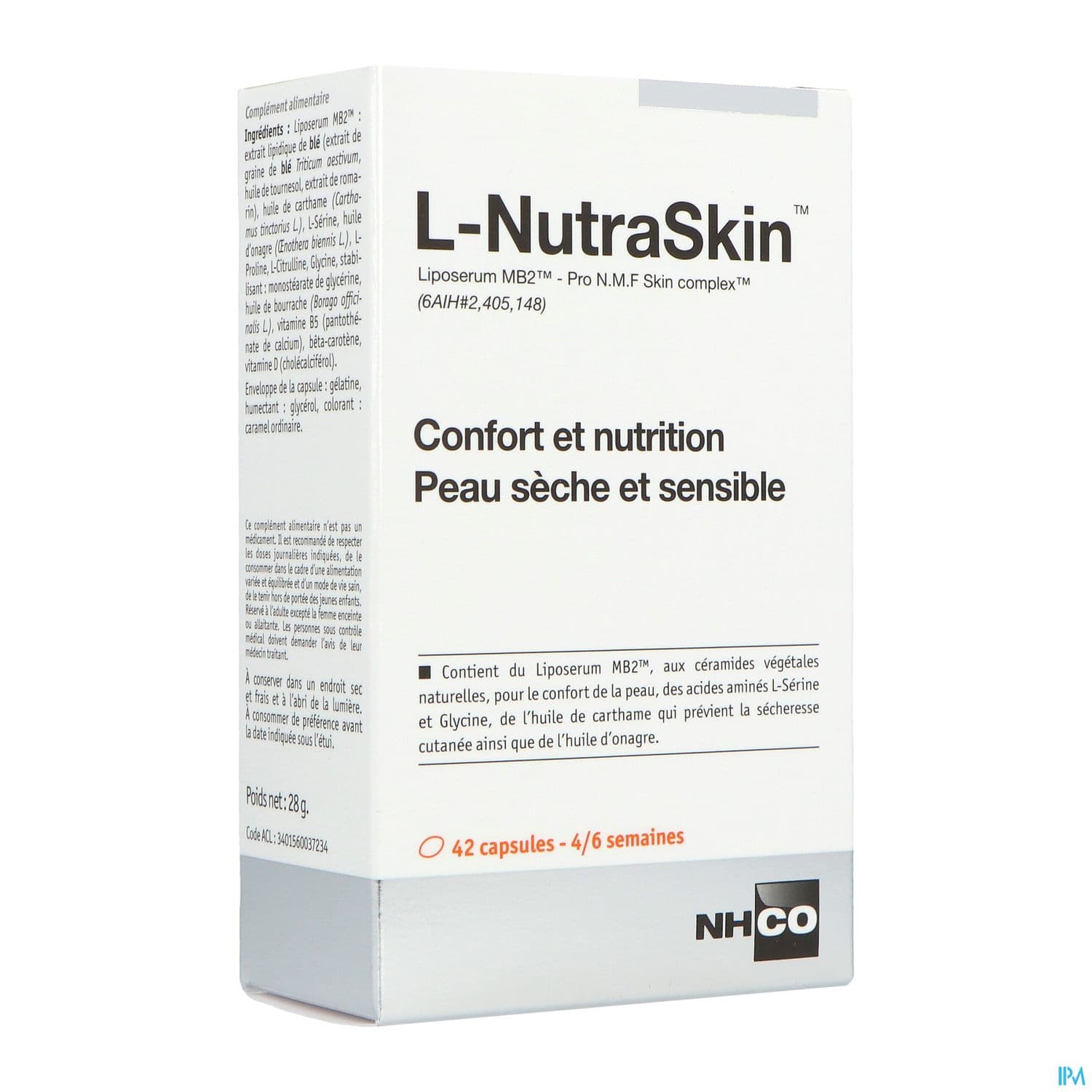 NHCO L-NUTRASKIN P/SECHE CAPS 42