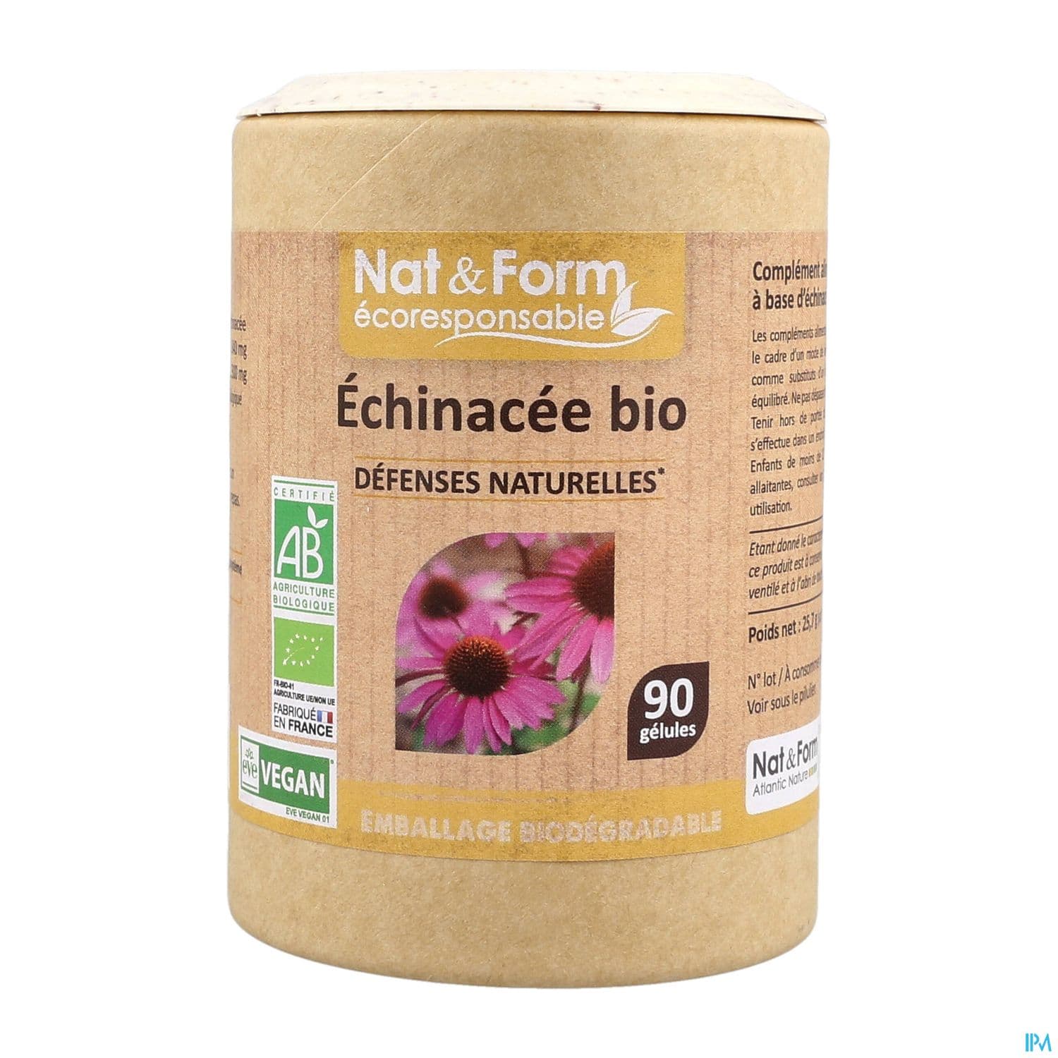 Nat Et Form Ecoresponsable Echinacea Bio Gelule Vegetale 90